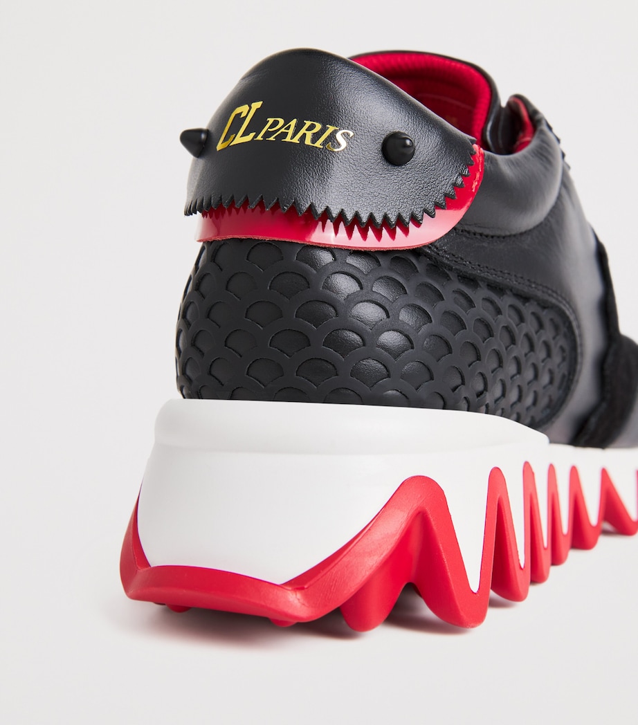 Mini Shark Leather-Suede Sneakers BK01 Image 3