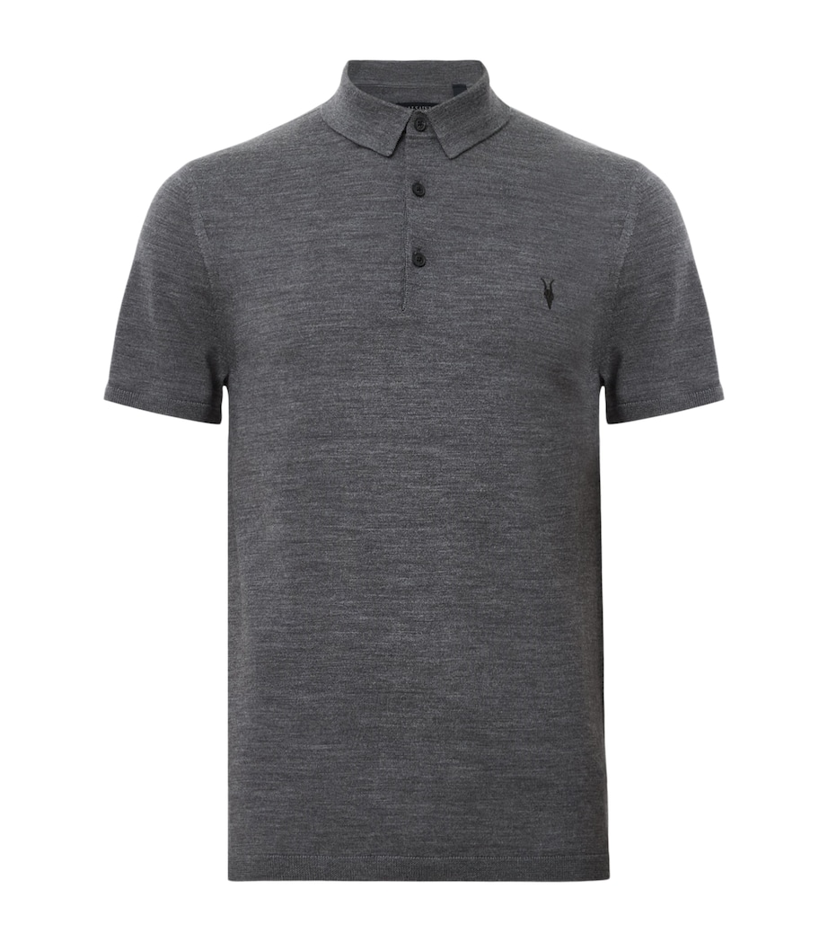 Merino Wool Mode Polo Shirt MONUMENT GREY Image 1