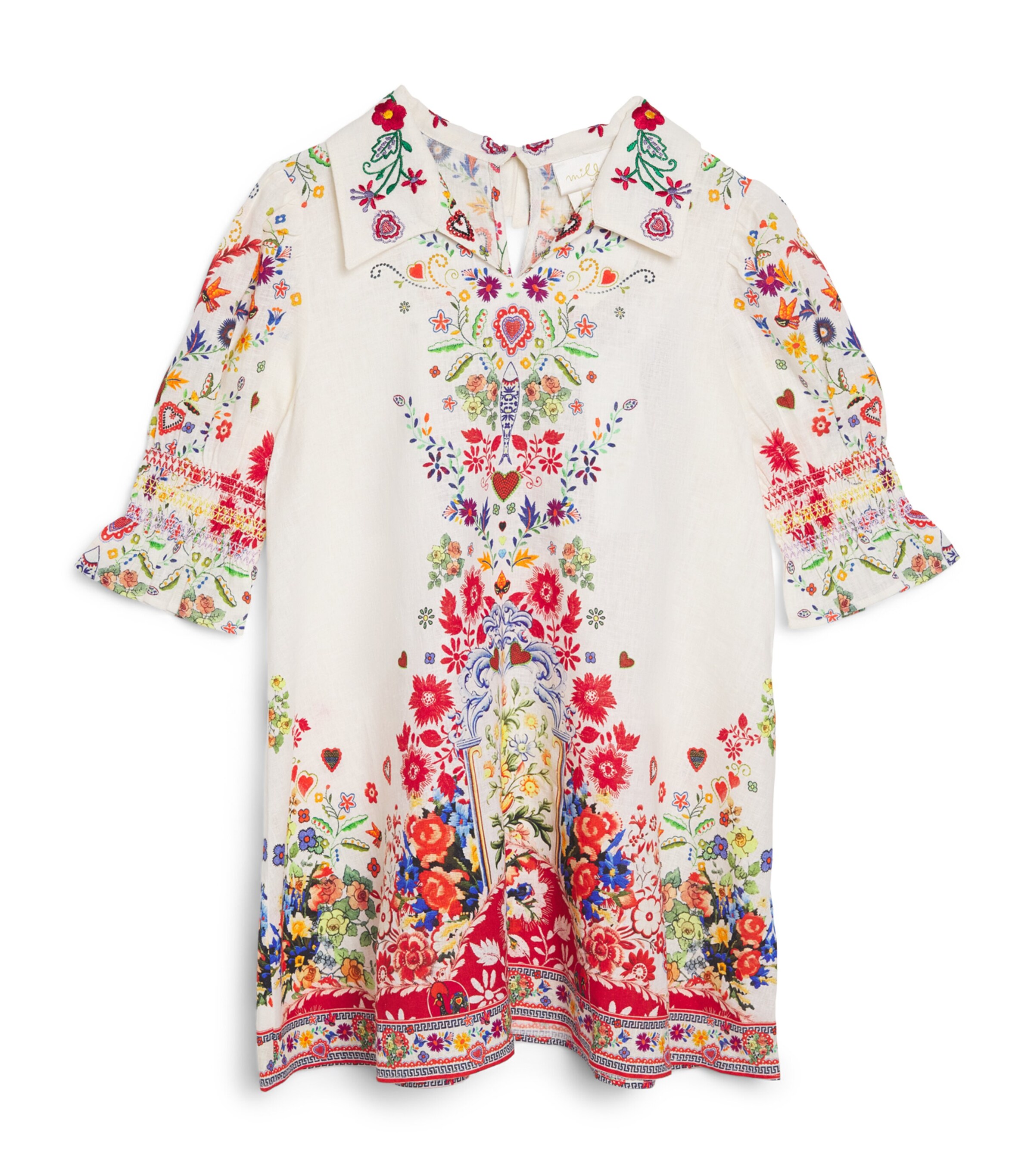 Linen-Blend Faith, Luck & Justice Dress (4-10 Years) FATHJUST Image 1