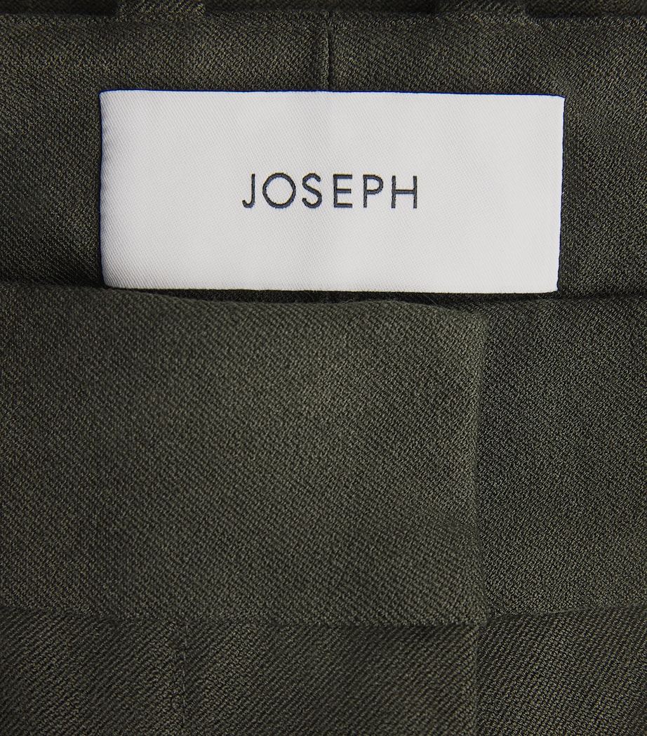 Joseph Womens Stretch-Gabardine Tafira Trousers Palm Leaf Image 5