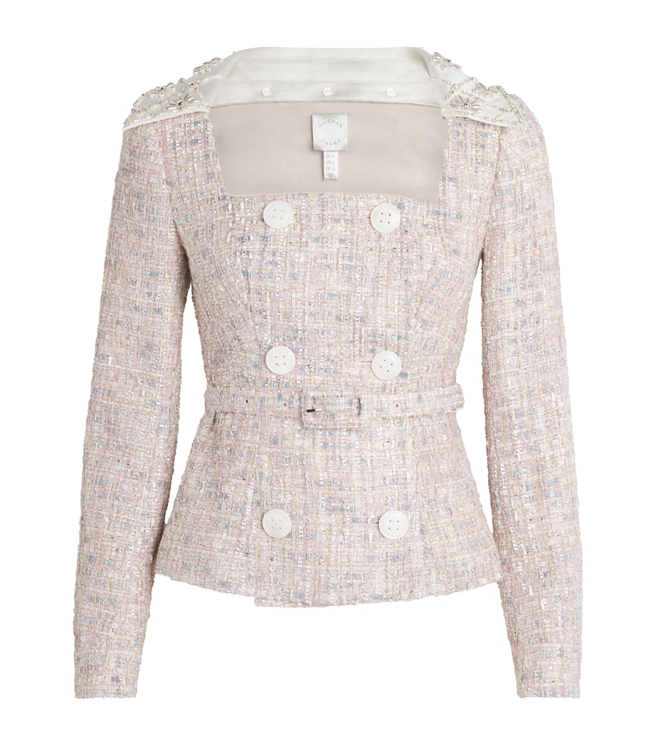 Tweed Embellished Goldie Jacket PINK MULTI Image 1