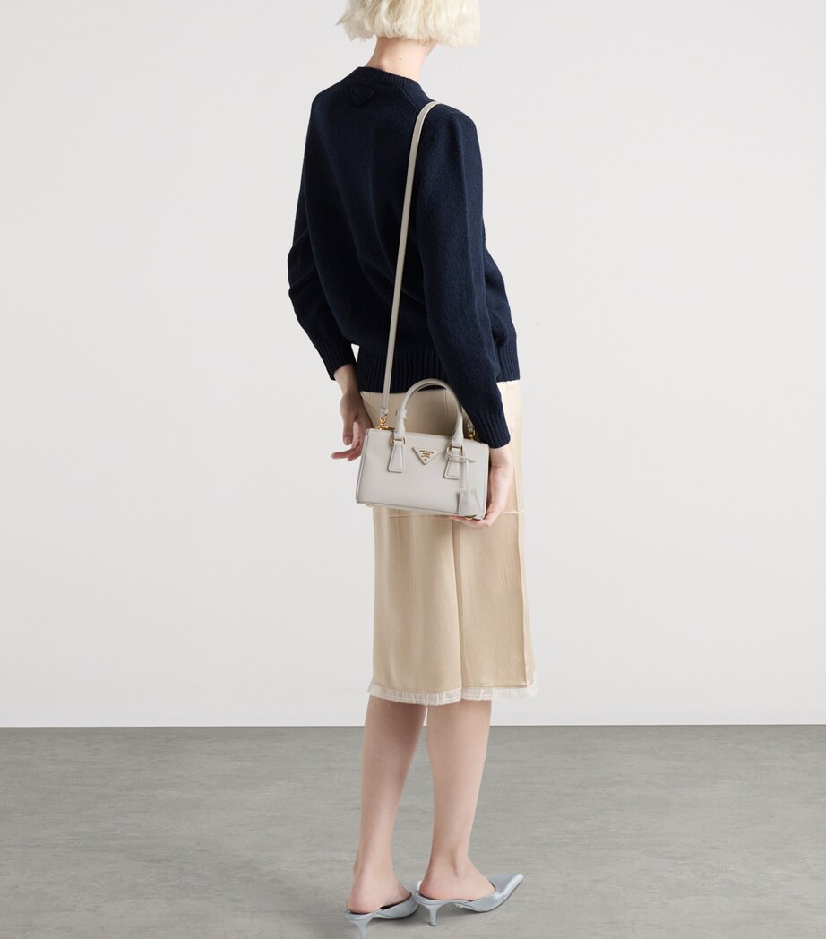 Mini Saffiano Leather Galleria Top-Handle Bag F0K74 Image 8