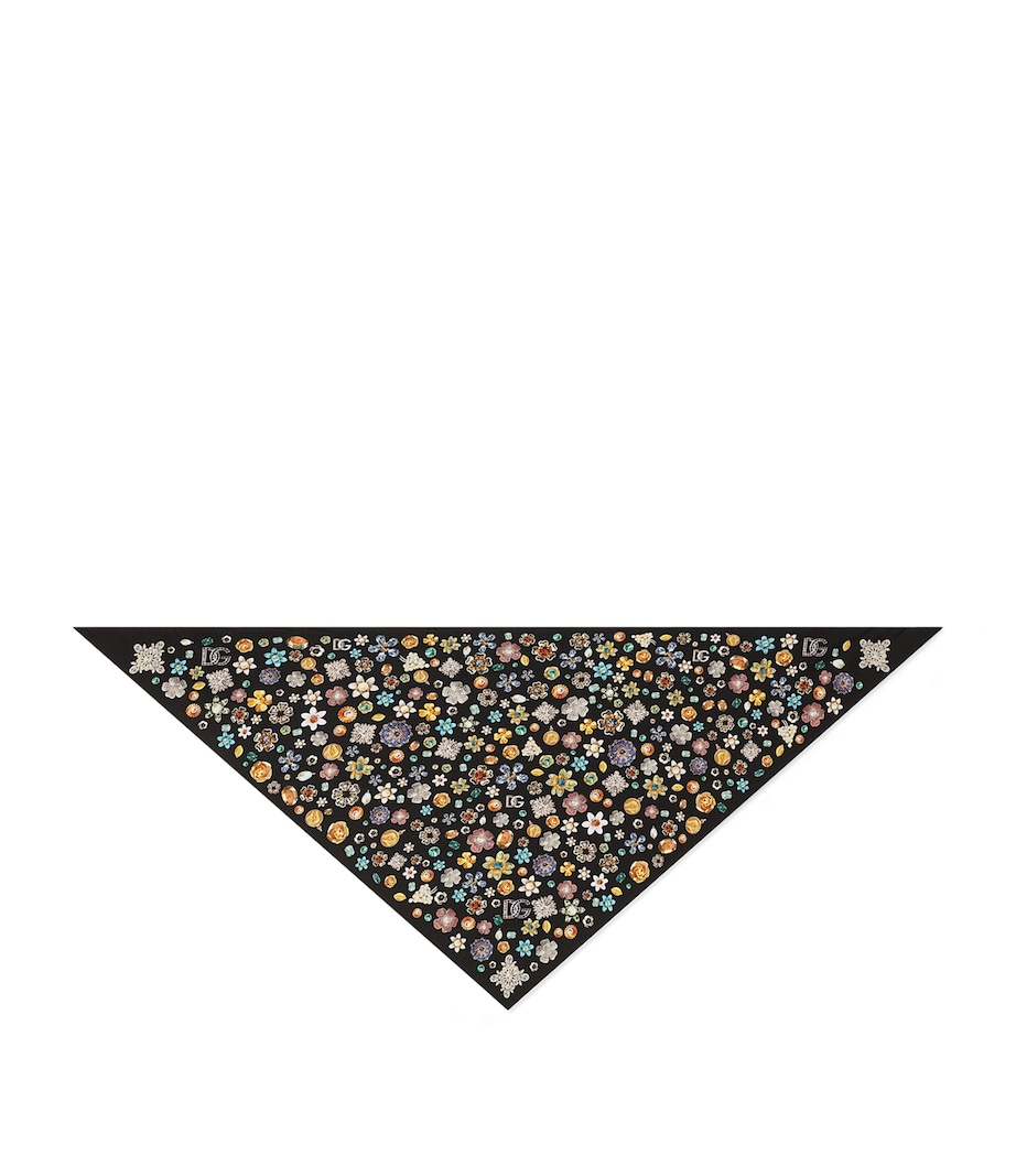 Silk Jewellery Print Triangle Scarf HN5SA-GIOIELLI Image 1