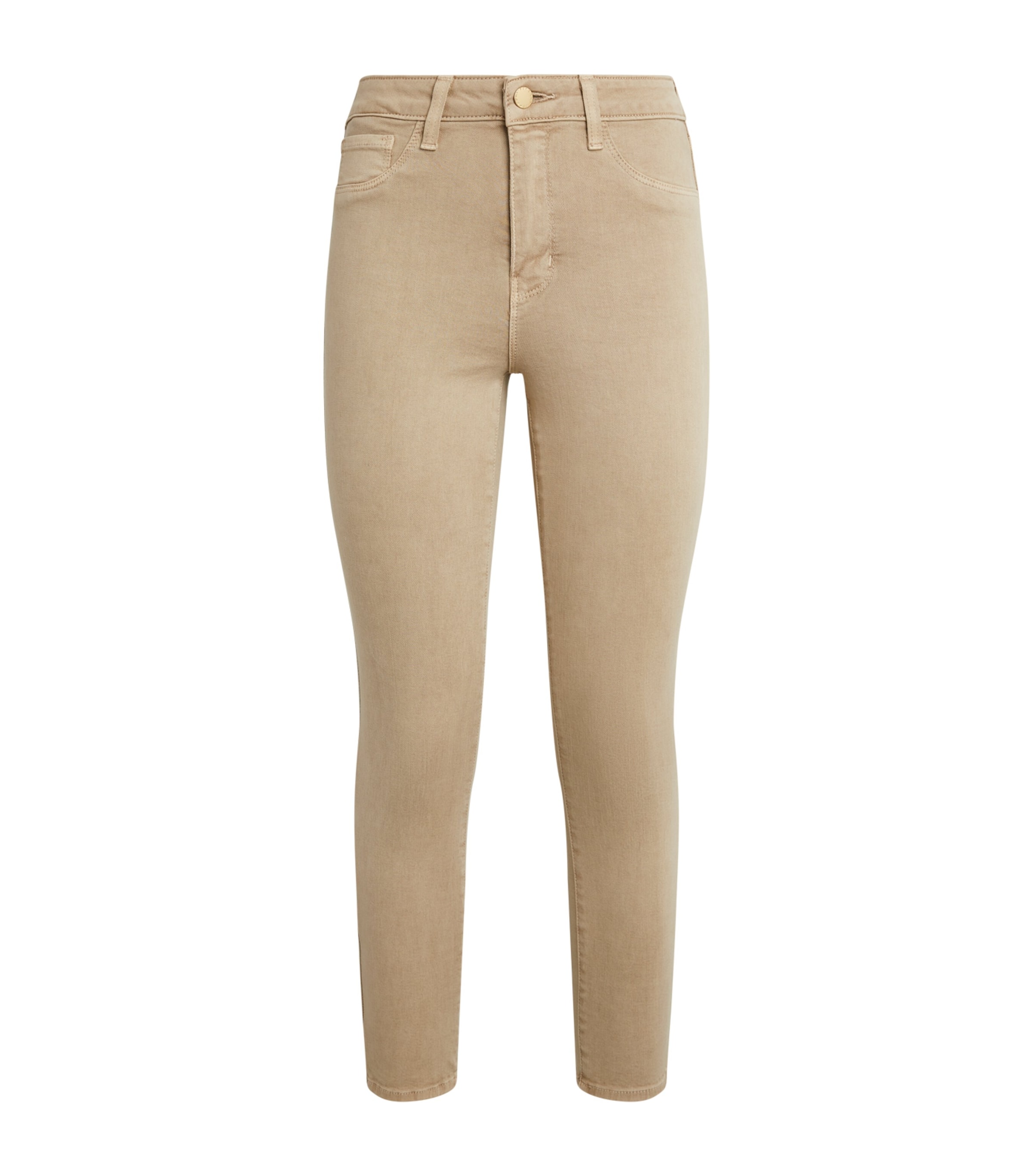 L Agence Margot High-rise Skinny Jeans In Beige