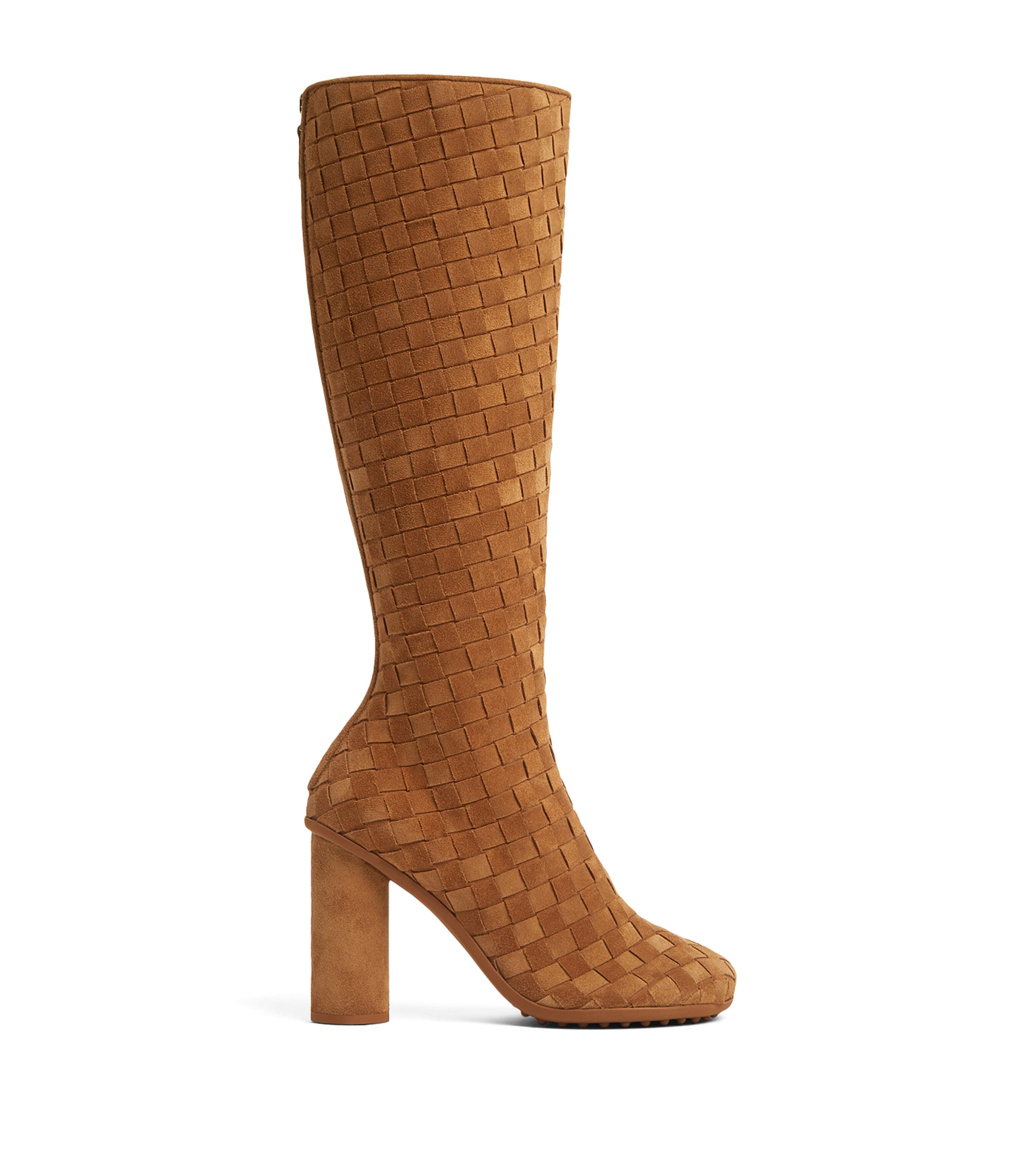 Bottega Veneta Suede Atomic Knee-high Boots 90 In Orange