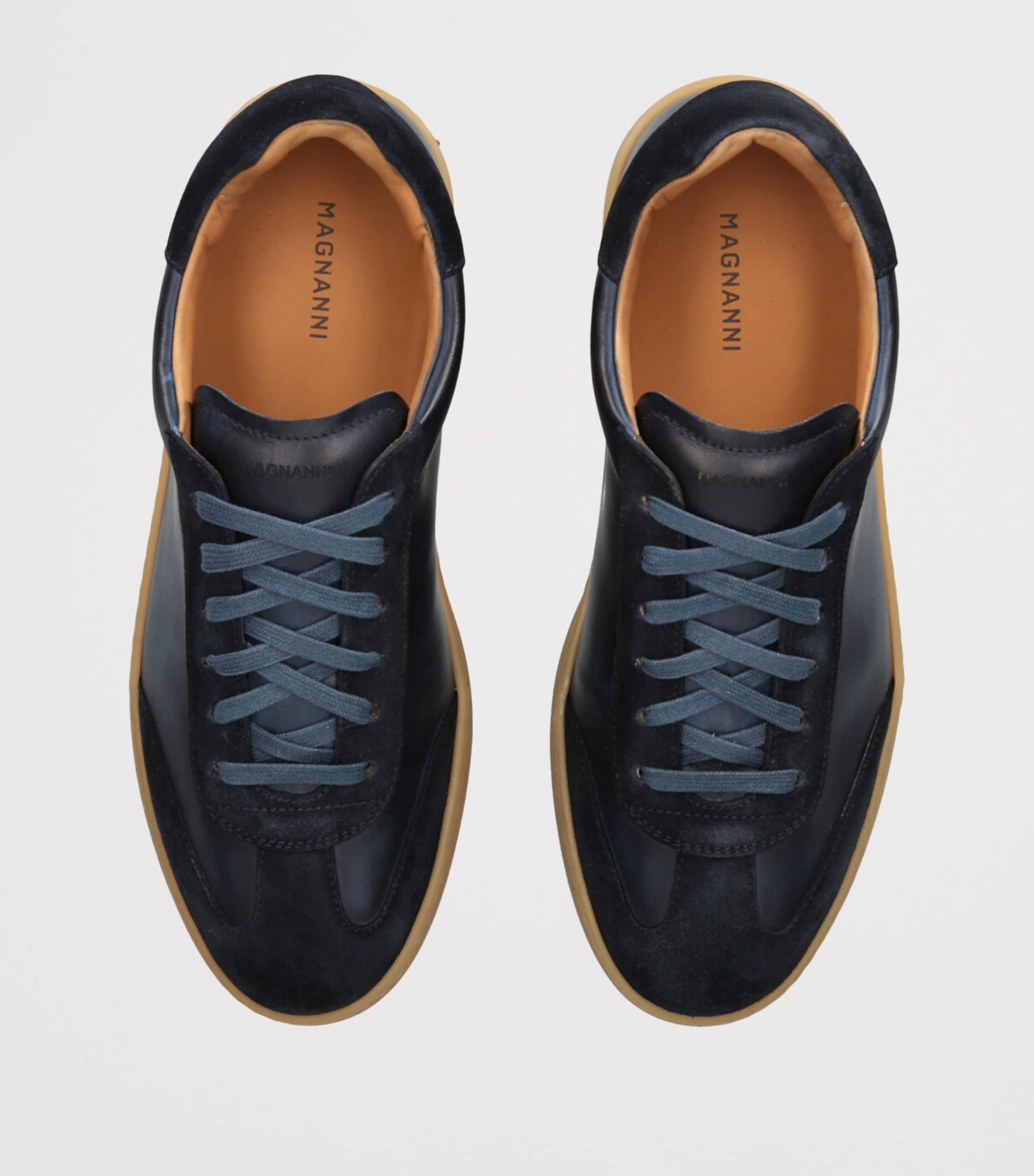 Leather and Suede Kaido 2.0 Sneakers NAVY Image 4