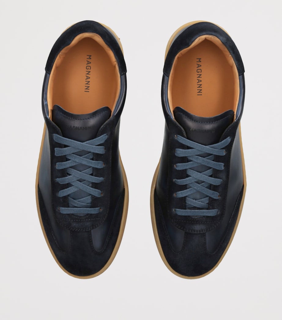 Leather and Suede Kaido 2.0 Sneakers NAVY Image 4