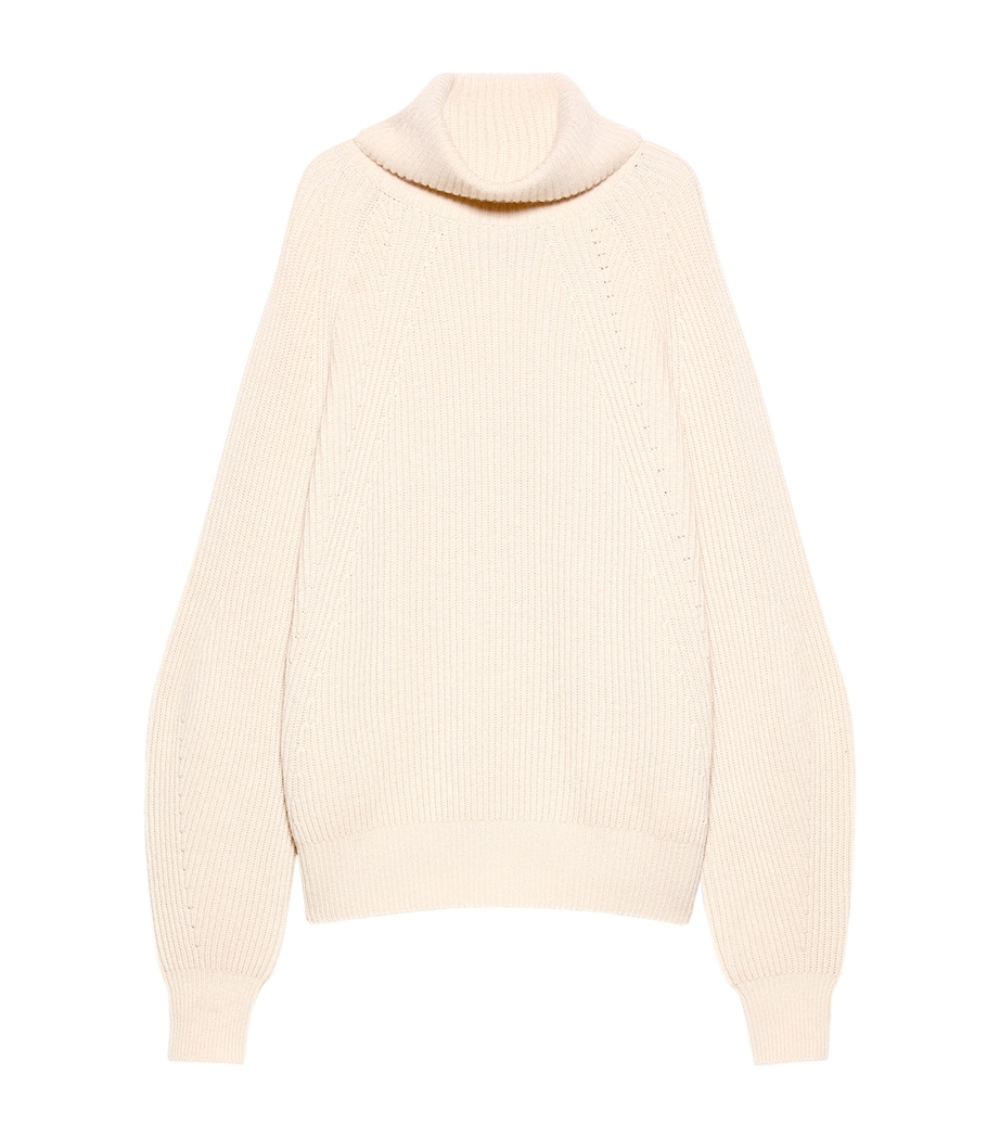 MAX&Co. Womens Wool-Cashmere Rollneck Sweater Camel Image 1