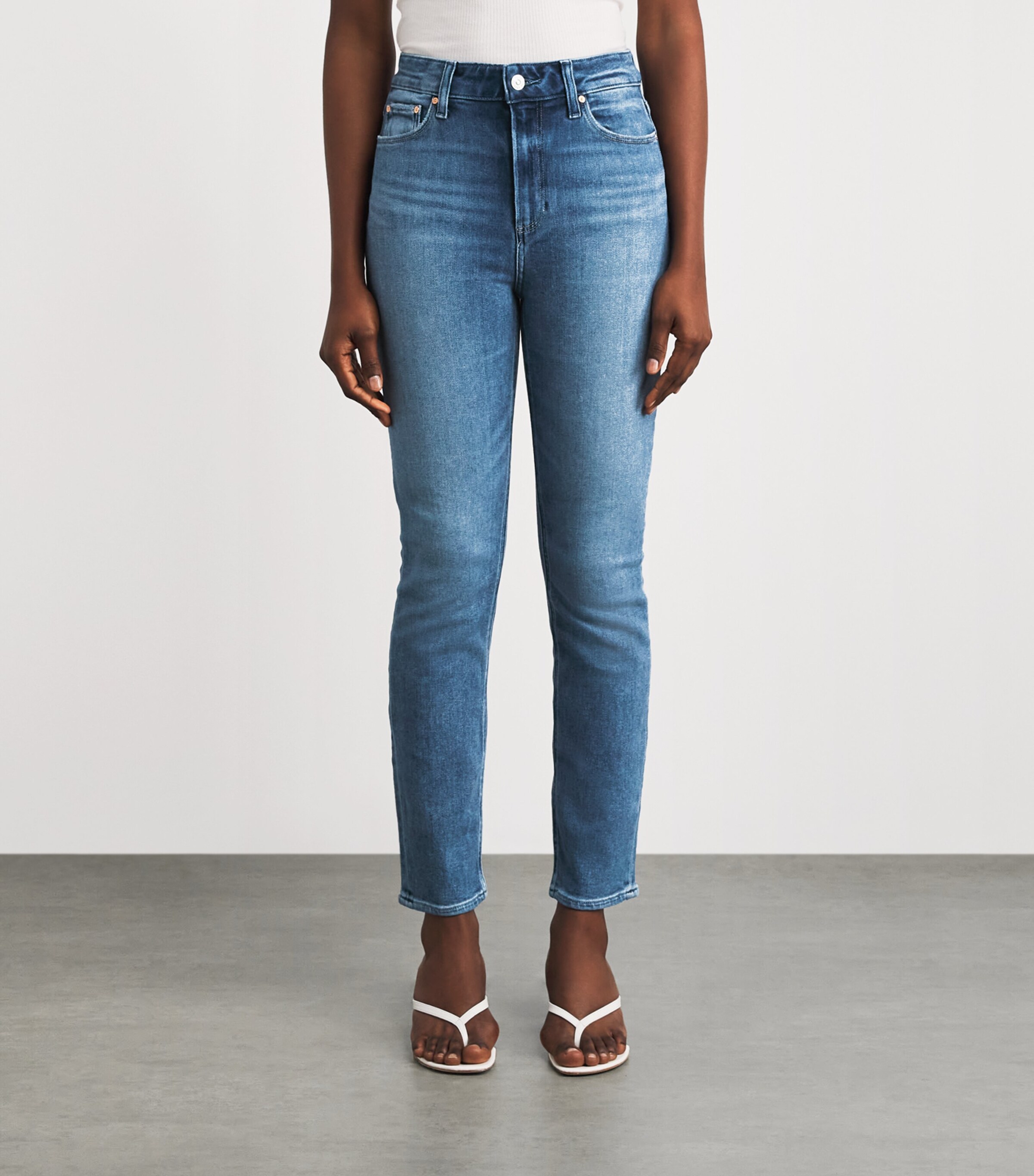 PAIGE Womens Gemma Skinny Jeans Showtime Image 4