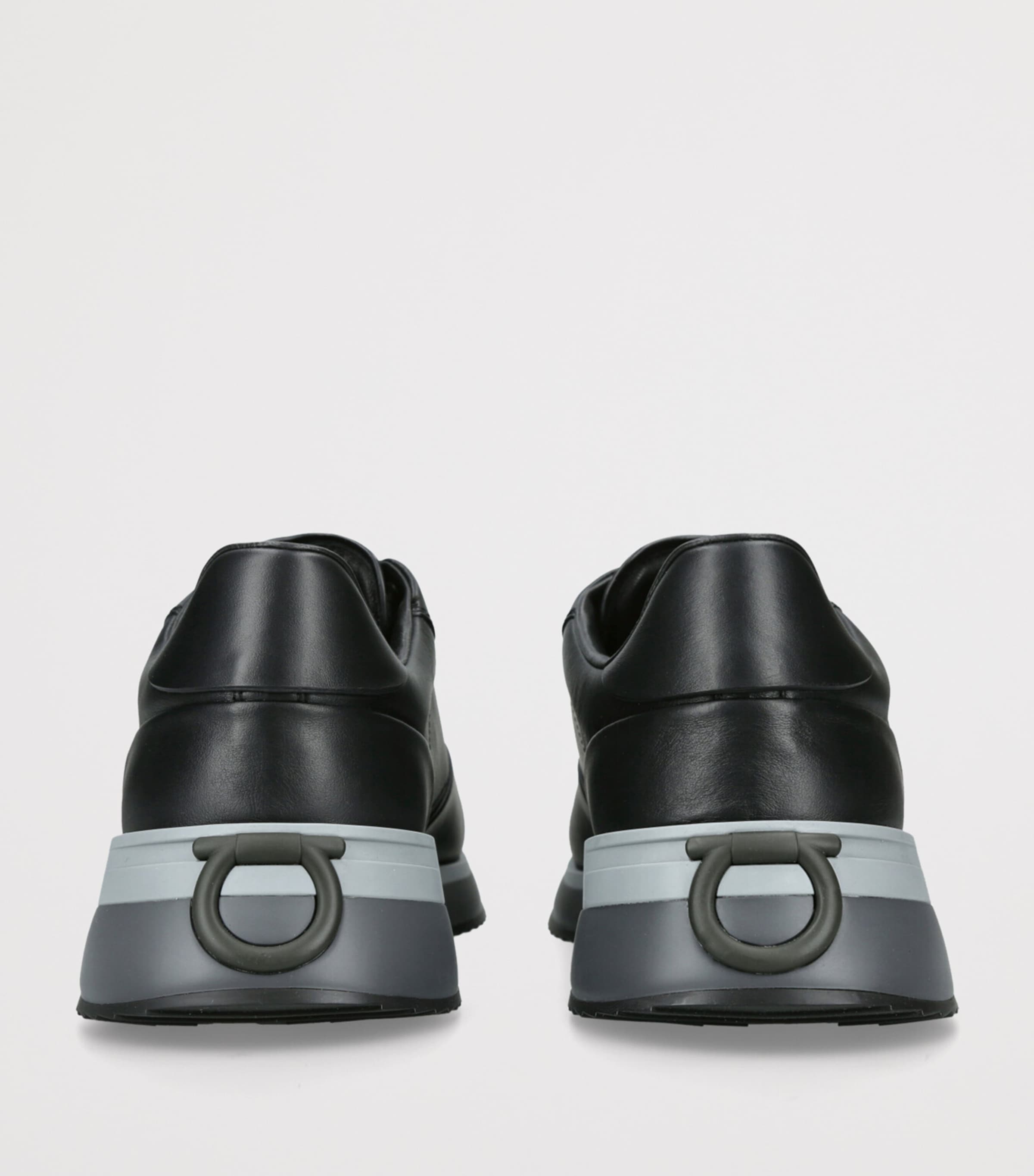 Leather Low-Top Sneakers BLK/OTHER Image 2