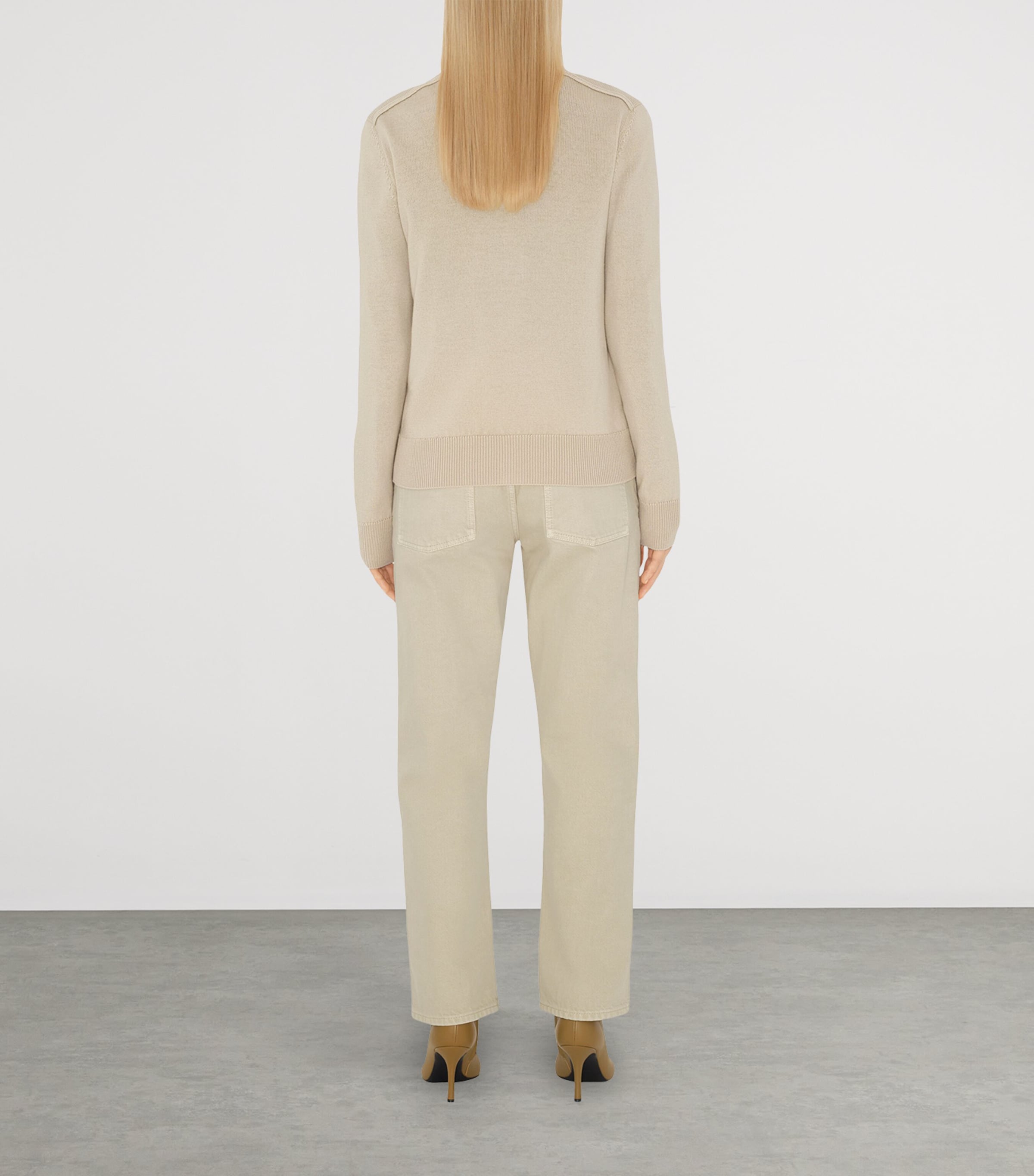 Wool Logo-Label Cardigan NUTMEG Image 3