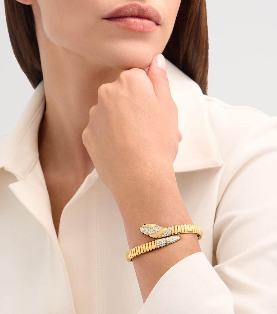Bvlgari Yellow Gold and Diamond Serpenti Bracelet Yellow Gold Image 3