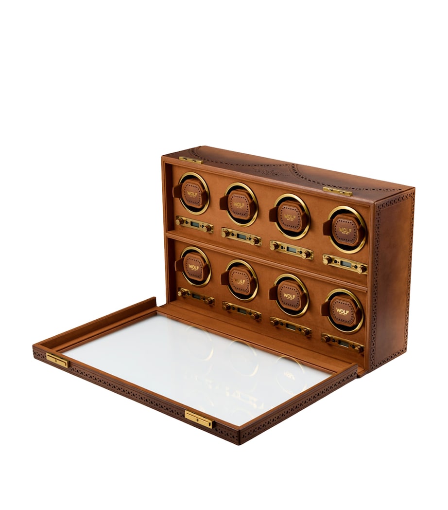 WOLF Brogue 8-Piece Watch Winder Burnished Brown Image 2