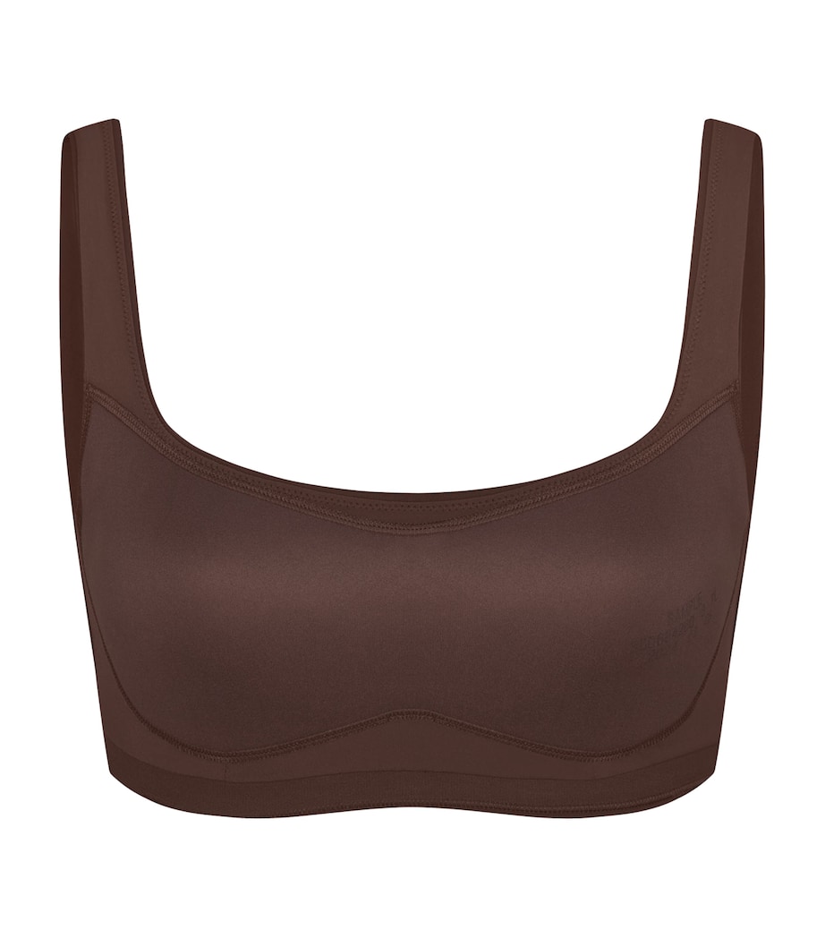 NikeSKIMS Womens NikeSKIMS Matte Sports Bra Dark Sepia Image 1