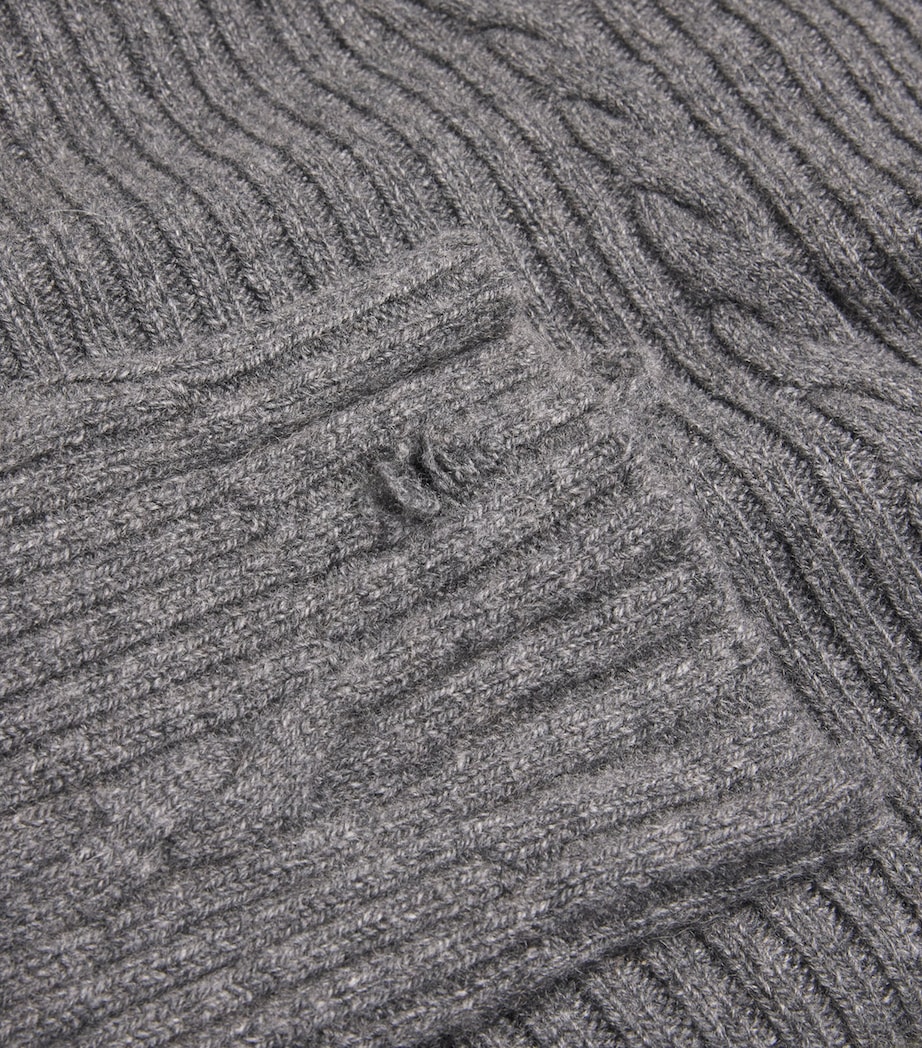 Cashmere Distressed Sweater GREY Image 5