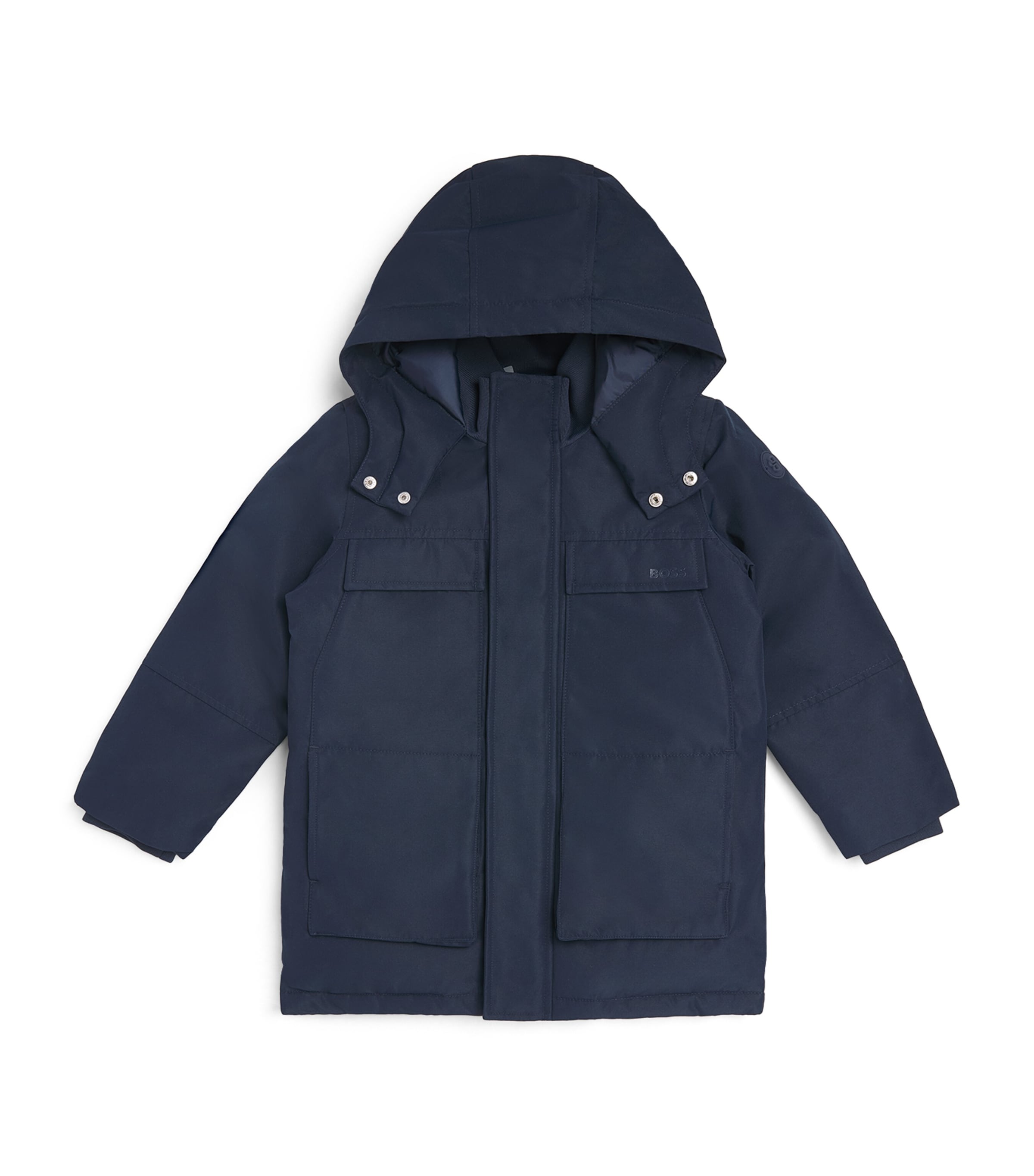BOSS Kidswear Down Hooded Parka (4-16 Years) Navy Image 1
