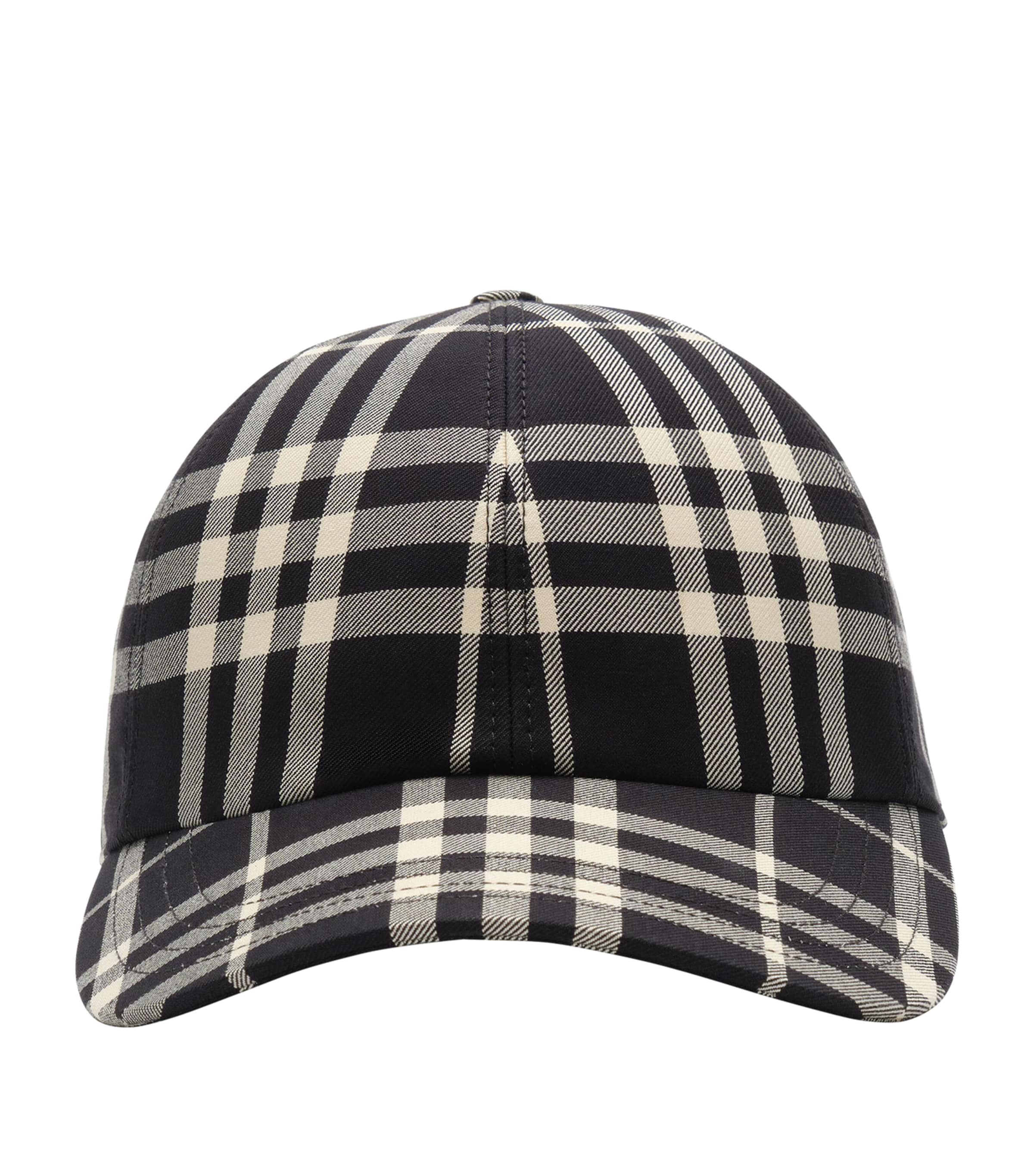 Burberry Cotton Check Baseball Cap Black/calico Ip Chk Image 1