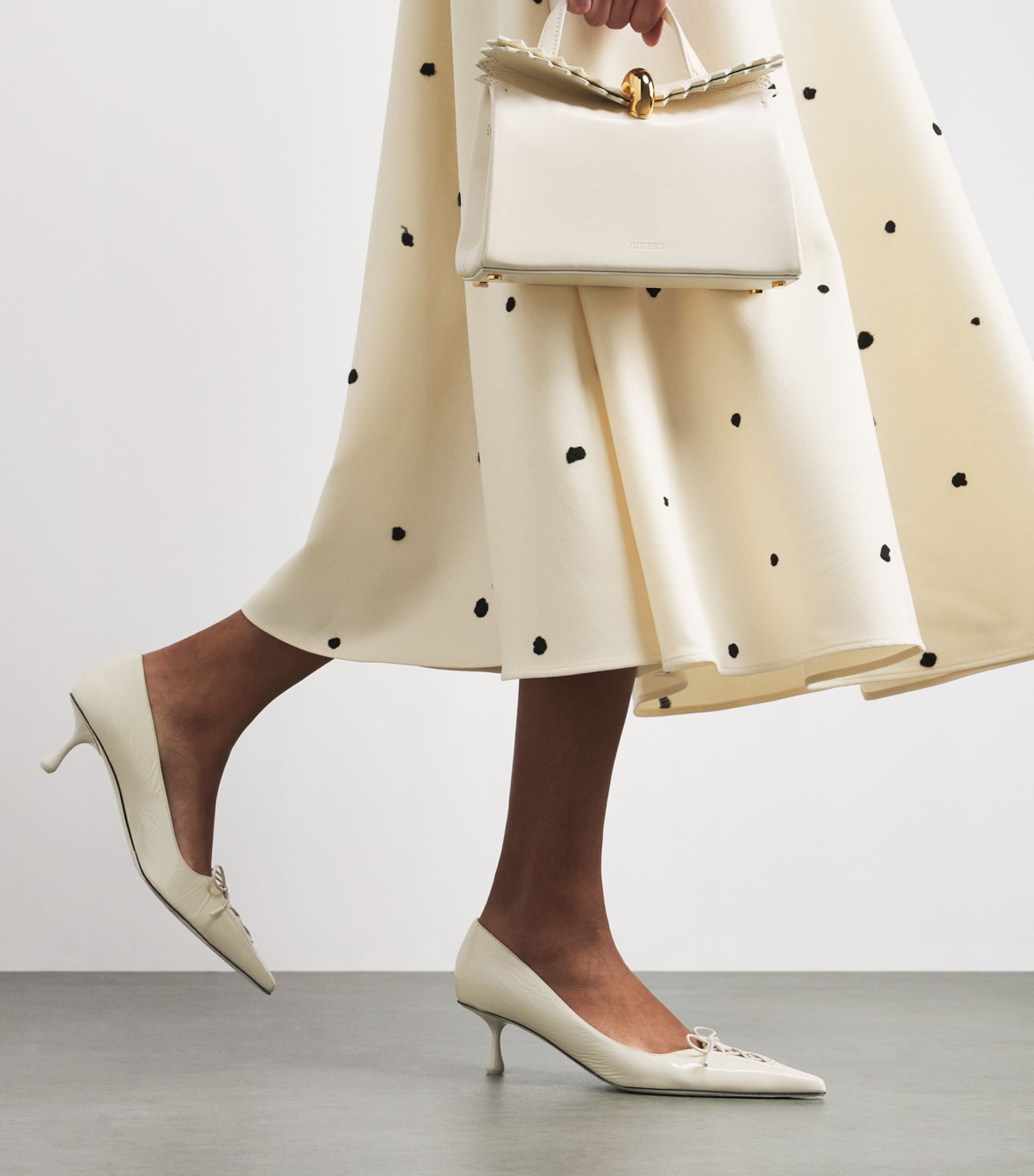 CAMILLA AND MARC Womens Textured Ponza Midi Skirt Eggshell Image 3