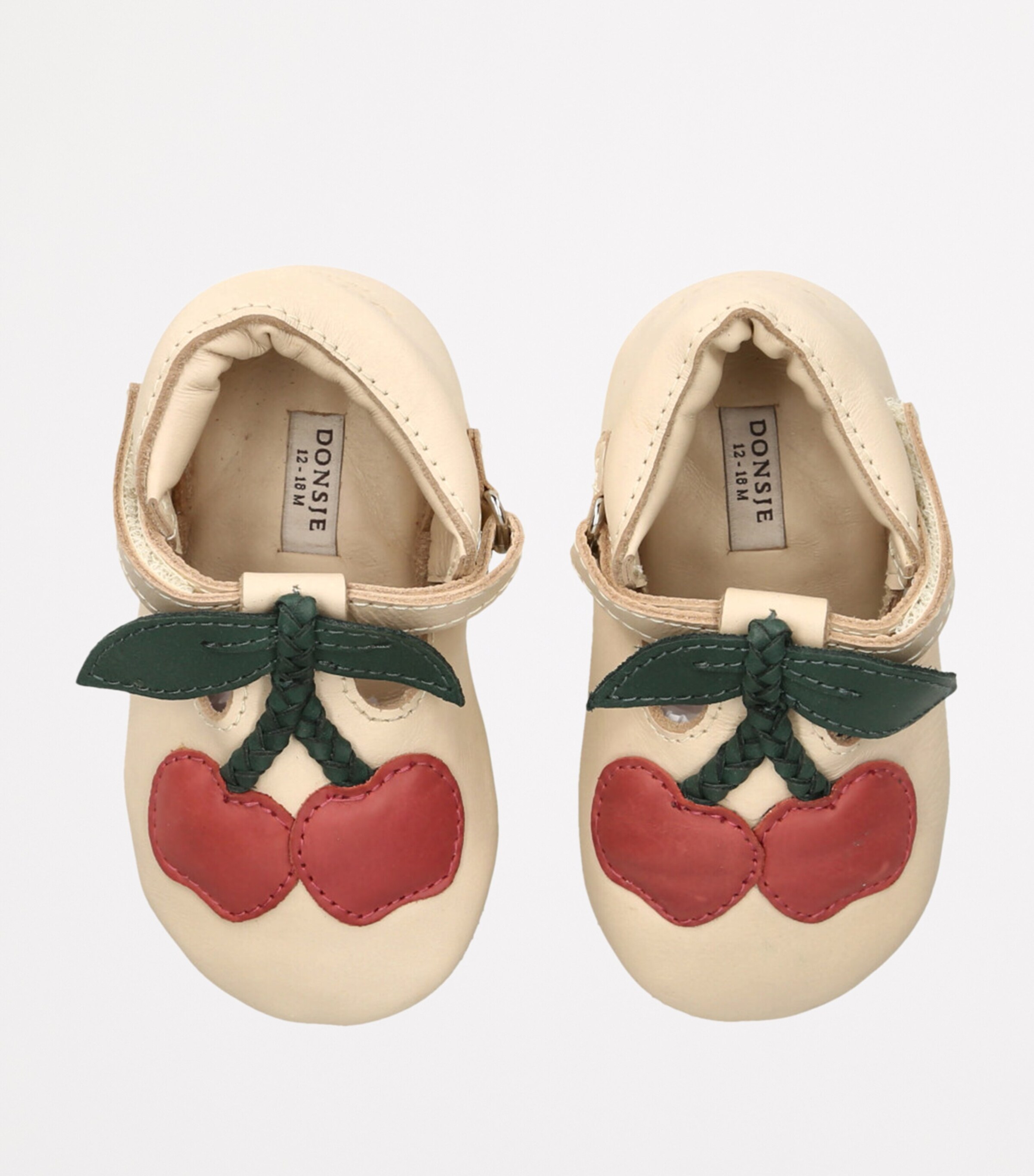 Donsje Leather Cherry Nanoe Crib Shoes Pale Pink Image 4