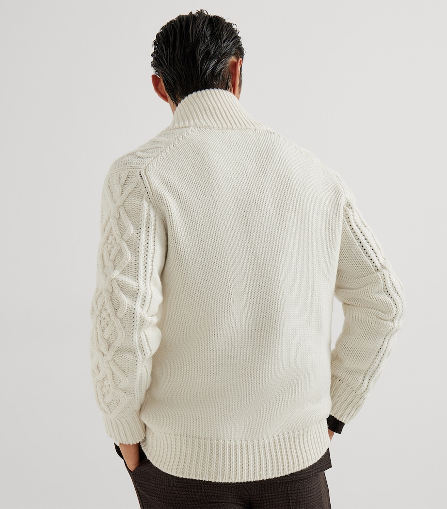 Cashmere Cable-Knit Cardigan C2723 Image 3