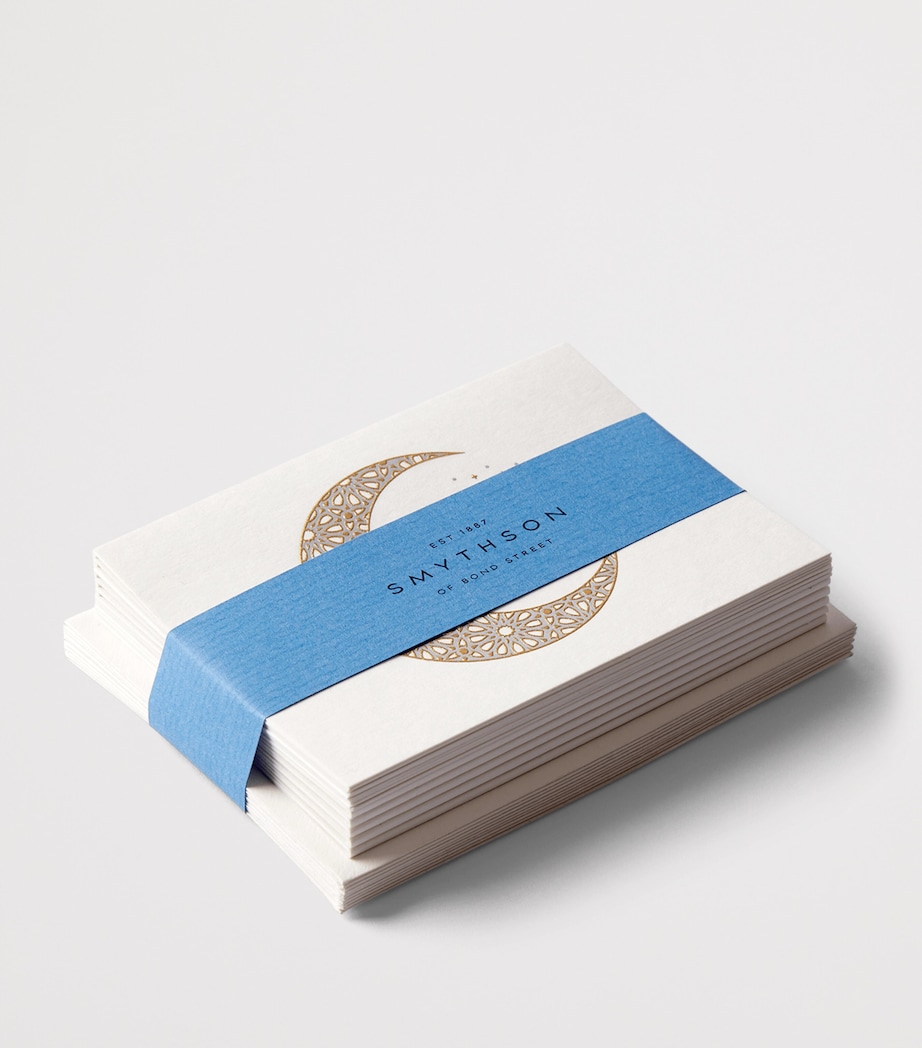 Smythson Box of 10 Eid Cards and Envelopes White Wv Image 3