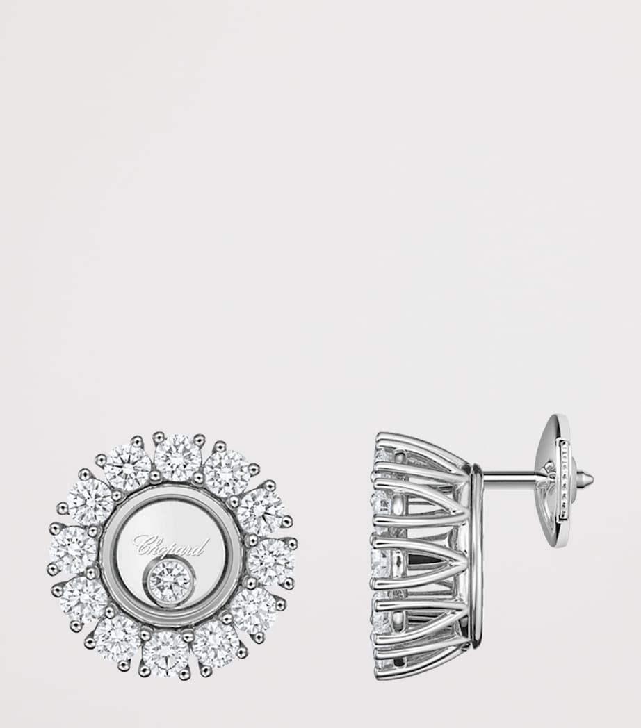 White Gold and Diamond Happy Diamonds Icons Joaillerie Stud Earrings 18K WHITE GOLD Image 3