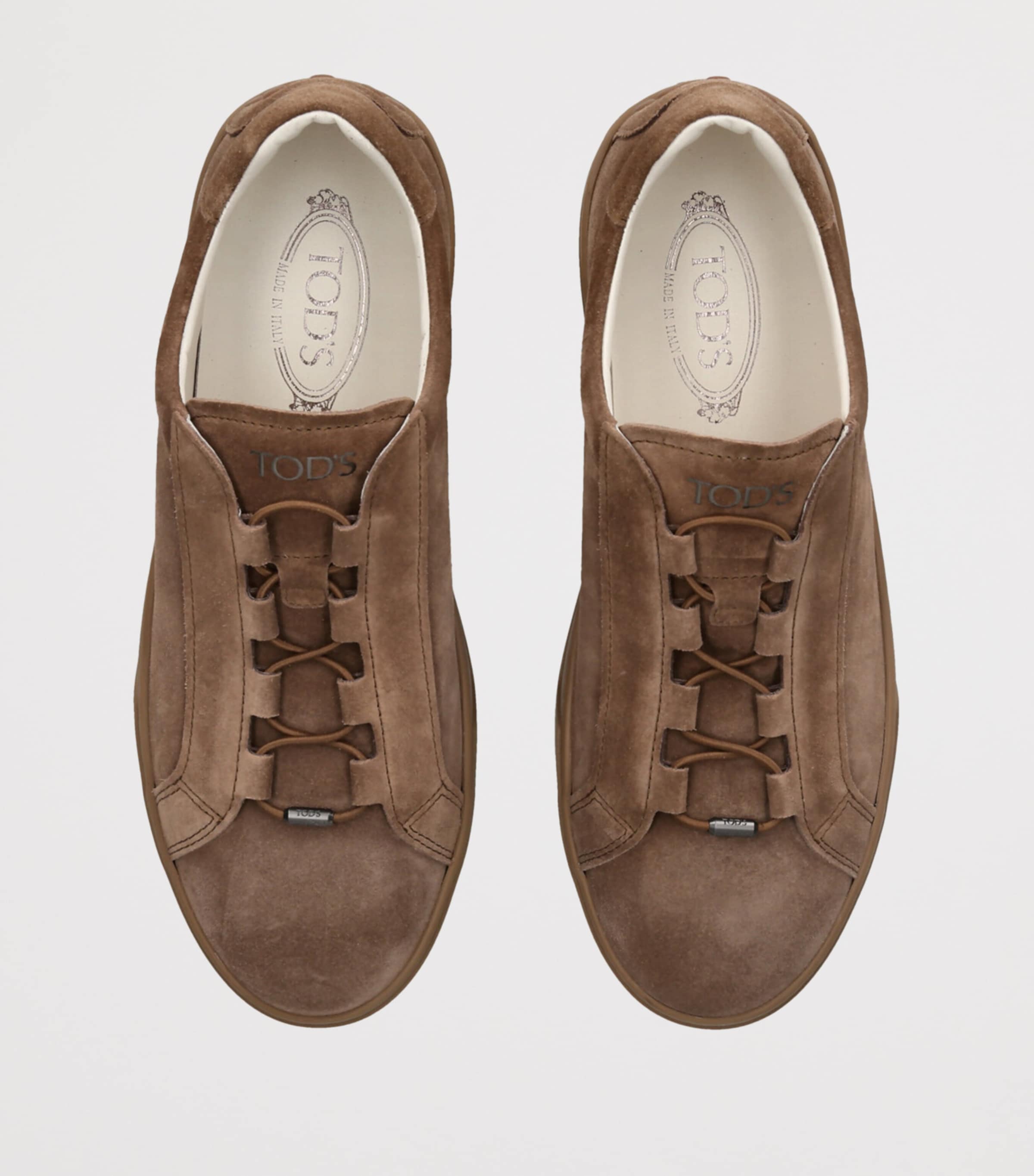 Suede Allacciata Cassetta Sneakers BROWN Image 4