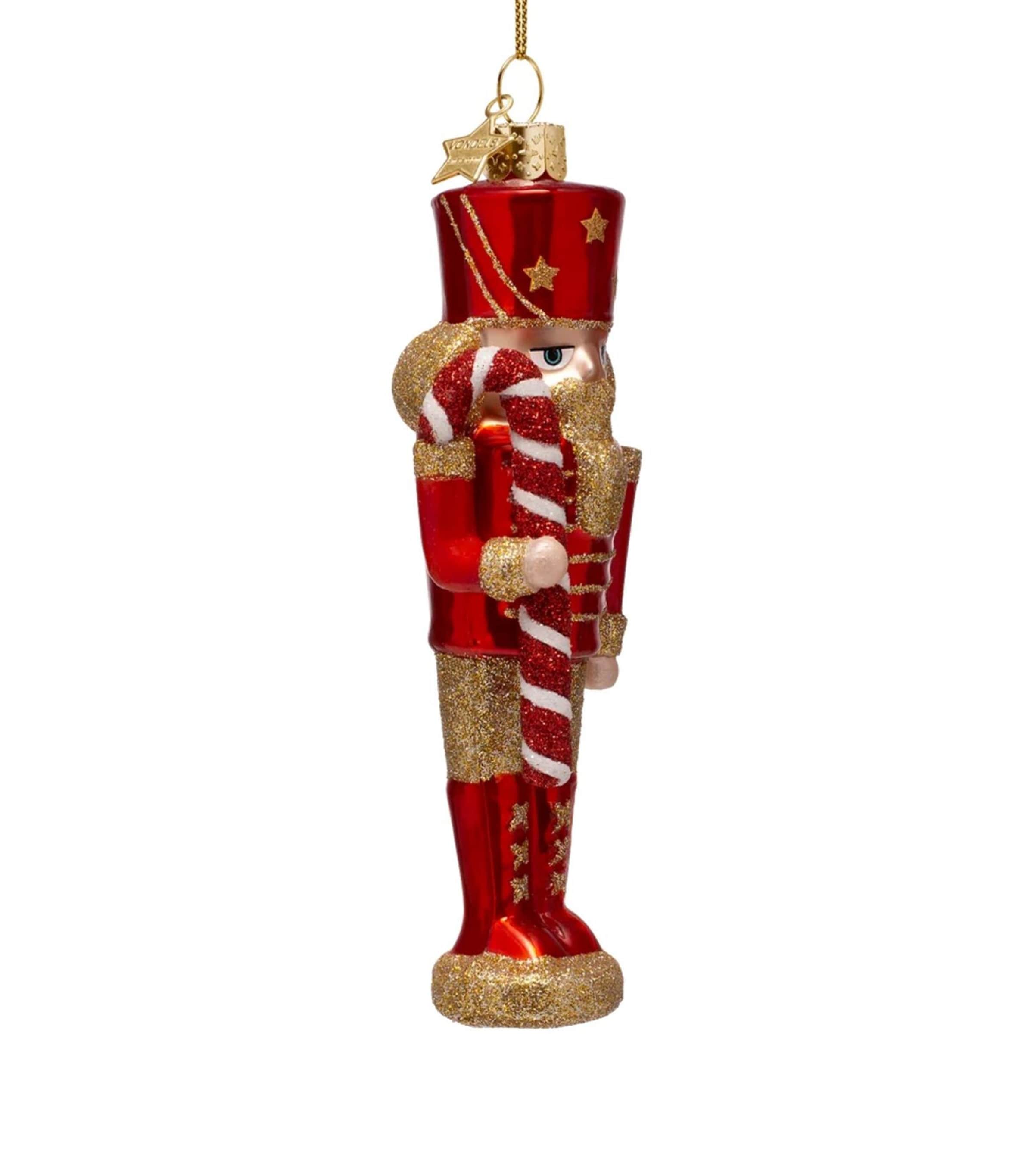 Harrods Candy Cane Nutcracker Ornament Red Image 2