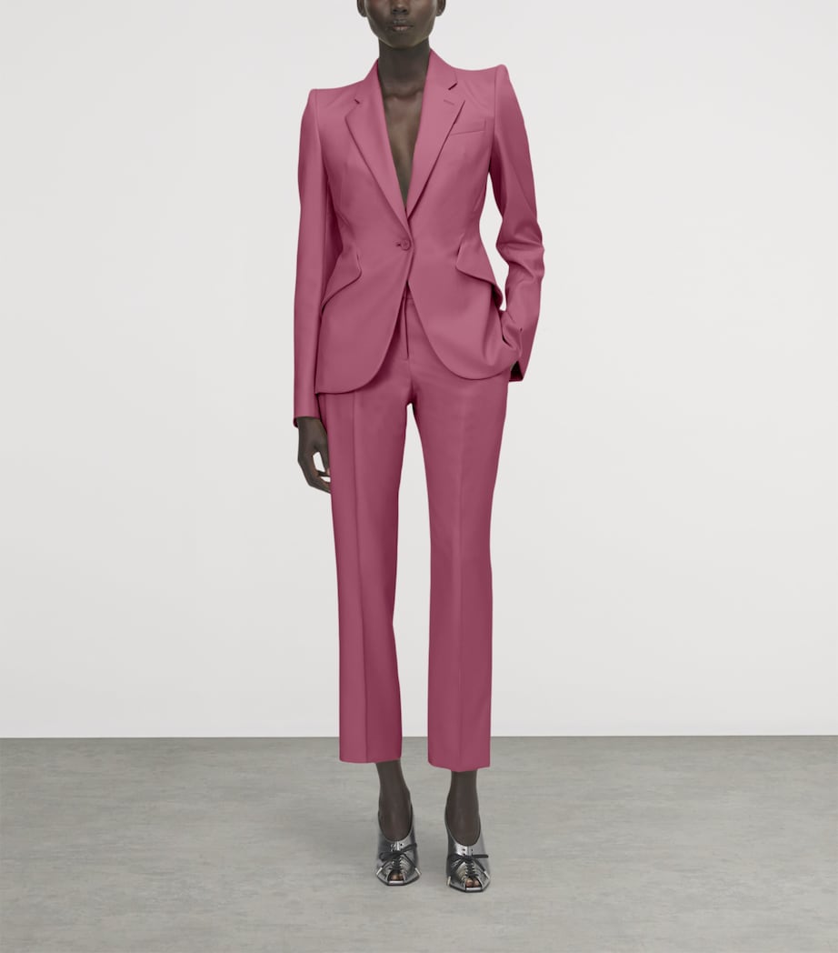 McQueen Womens Wool Single-Breasted Jacket Image 2