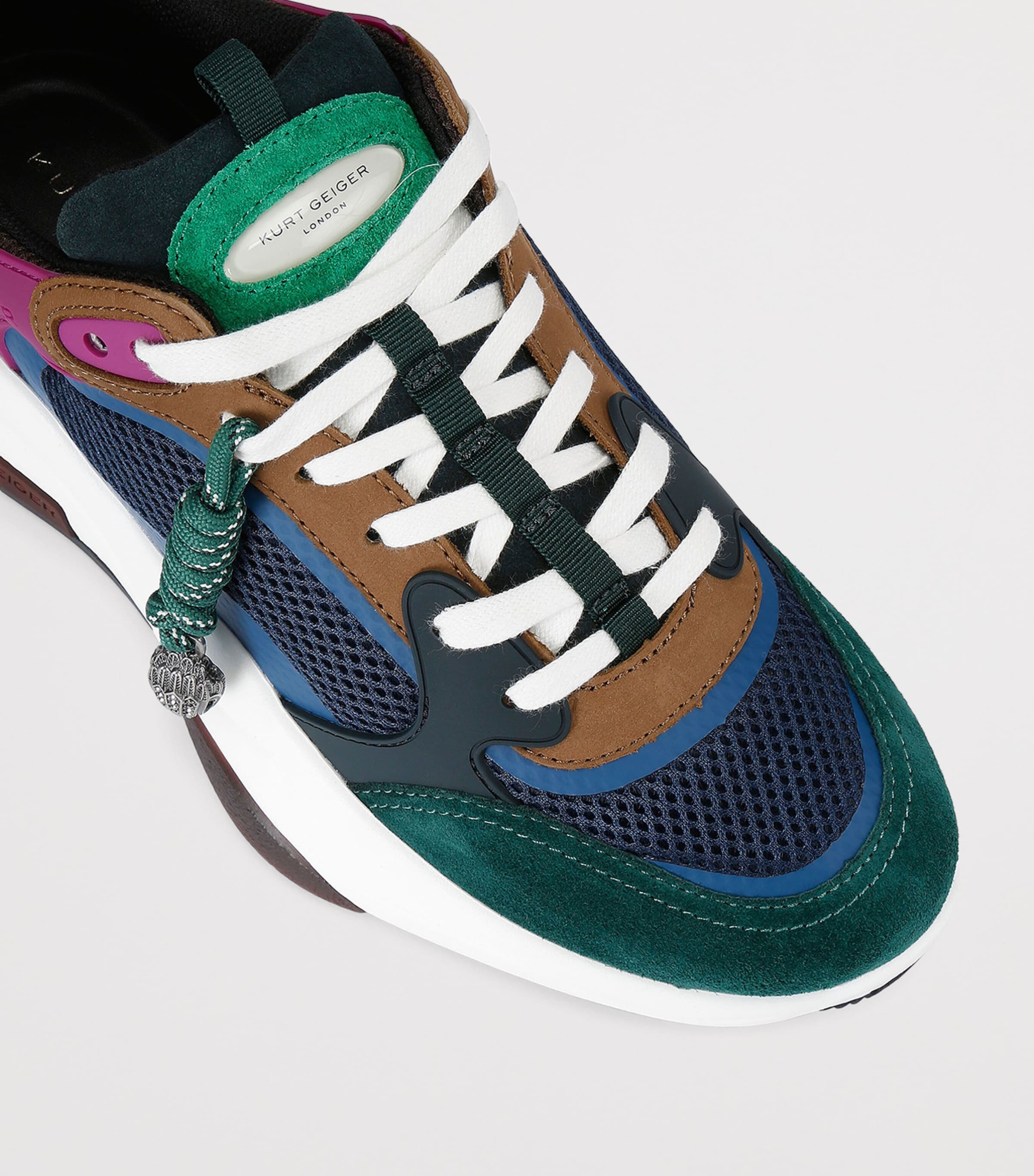 Kurt Geiger London Mens Suede Rosyton Sneakers Mult/other Image 3