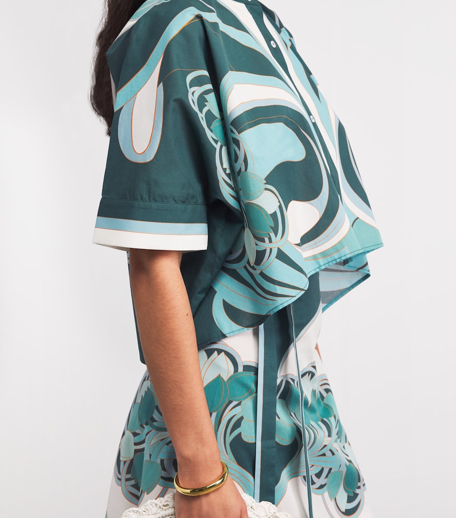 La Doublej Womens Cotton Foulard Blouse Tulp Plac Image 3