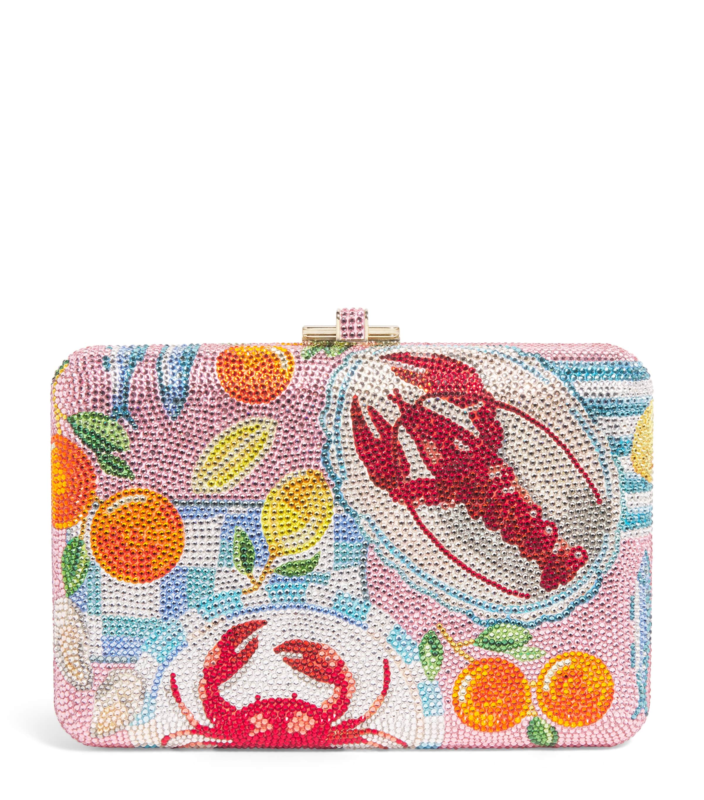 Judith Leiber Crystal Amalfi Slim Slide Clutch Bag