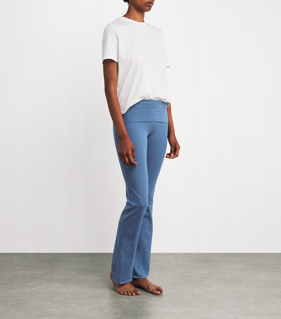 Cotton-Blend Jersey Foldover Trousers HARBOR Image 2