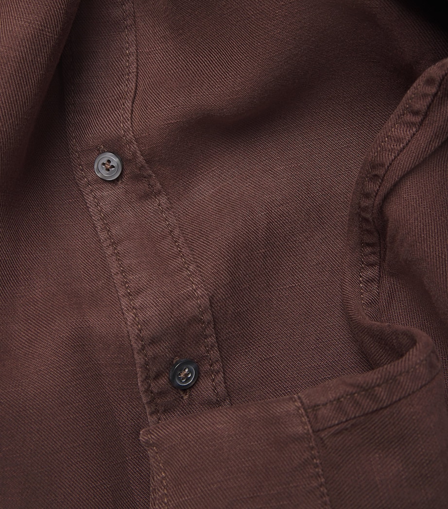 Linen-Blend Peters Shirt MALBEC Image 5