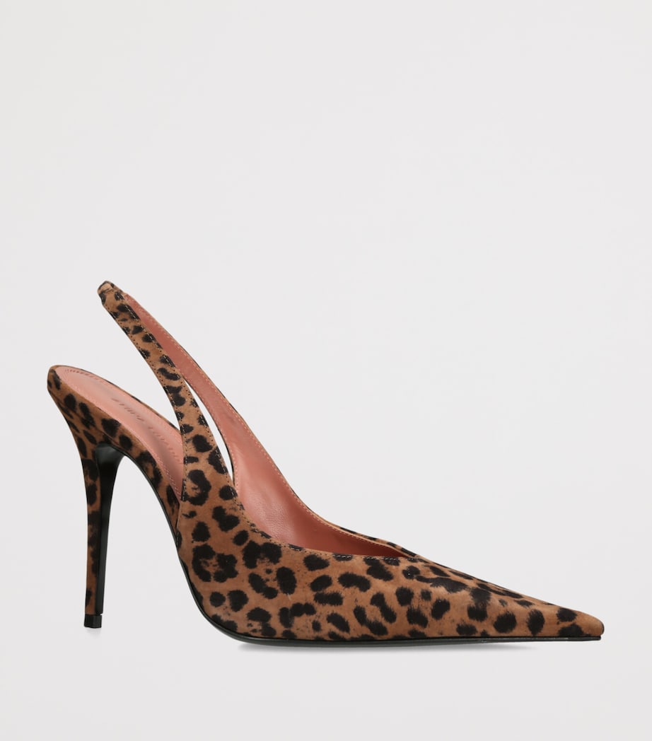 Suede Leopard Print Anok Slingback Pumps 105 BROWN/OTH Image 3