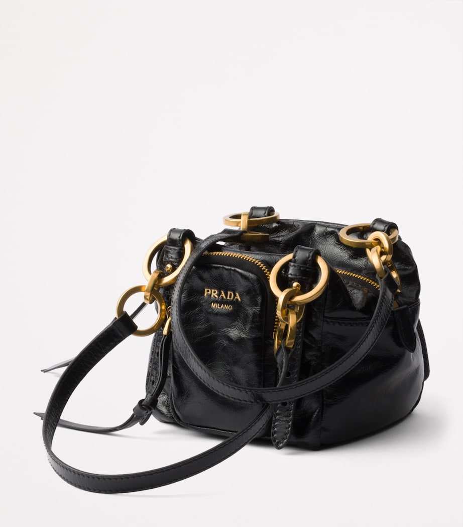 Leather Dangle Top-Handle Bag F0002 Image 2