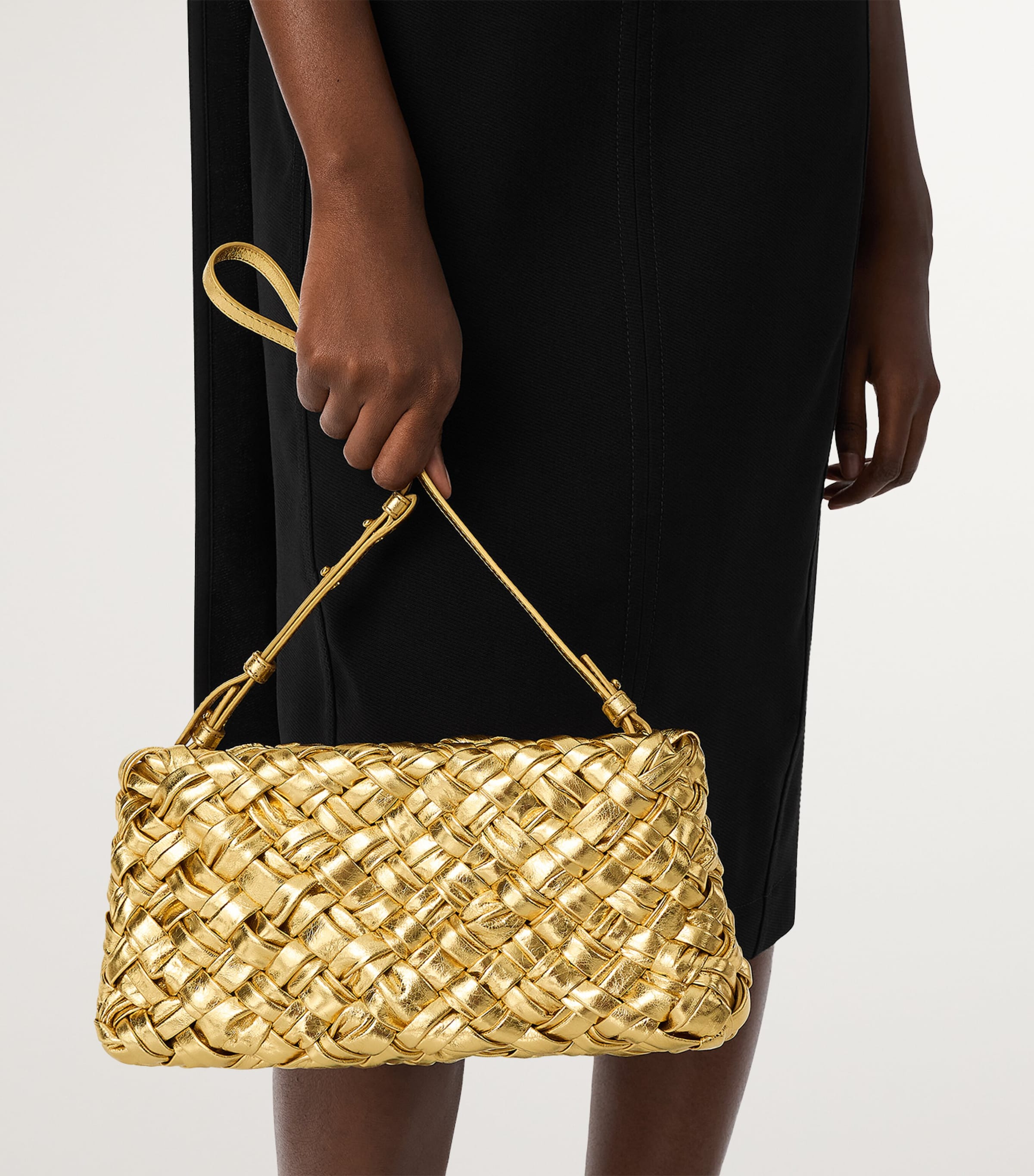 Bottega Veneta Lambskin Kalimero Cha-Cha Shoulder Bag