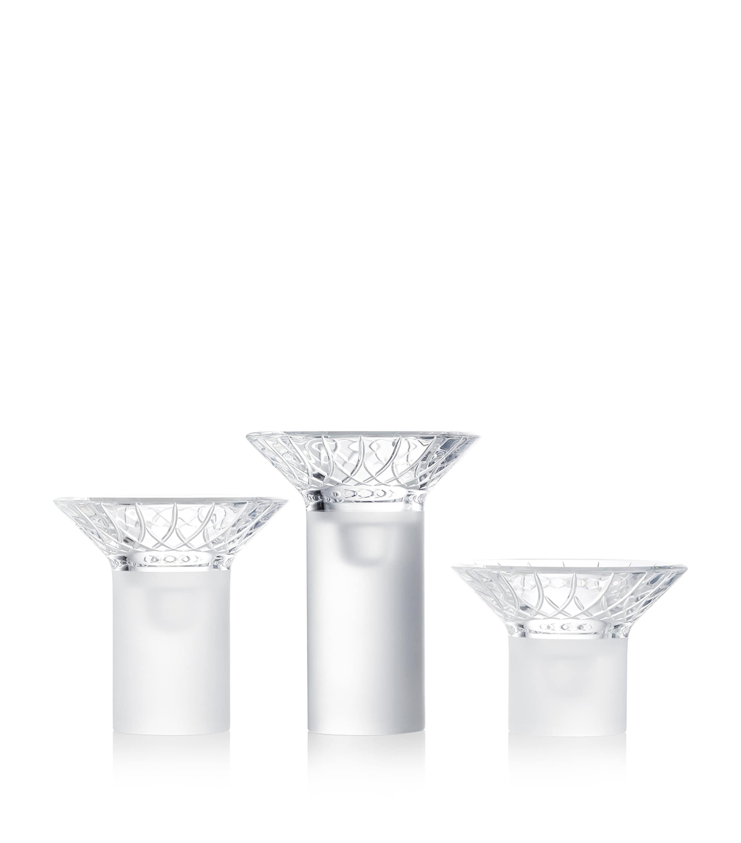 Waterford Crystal Lismore Arcus Candlesticks (Set of 3) | Home Accessories | Candle Holders | Designers | Waterford