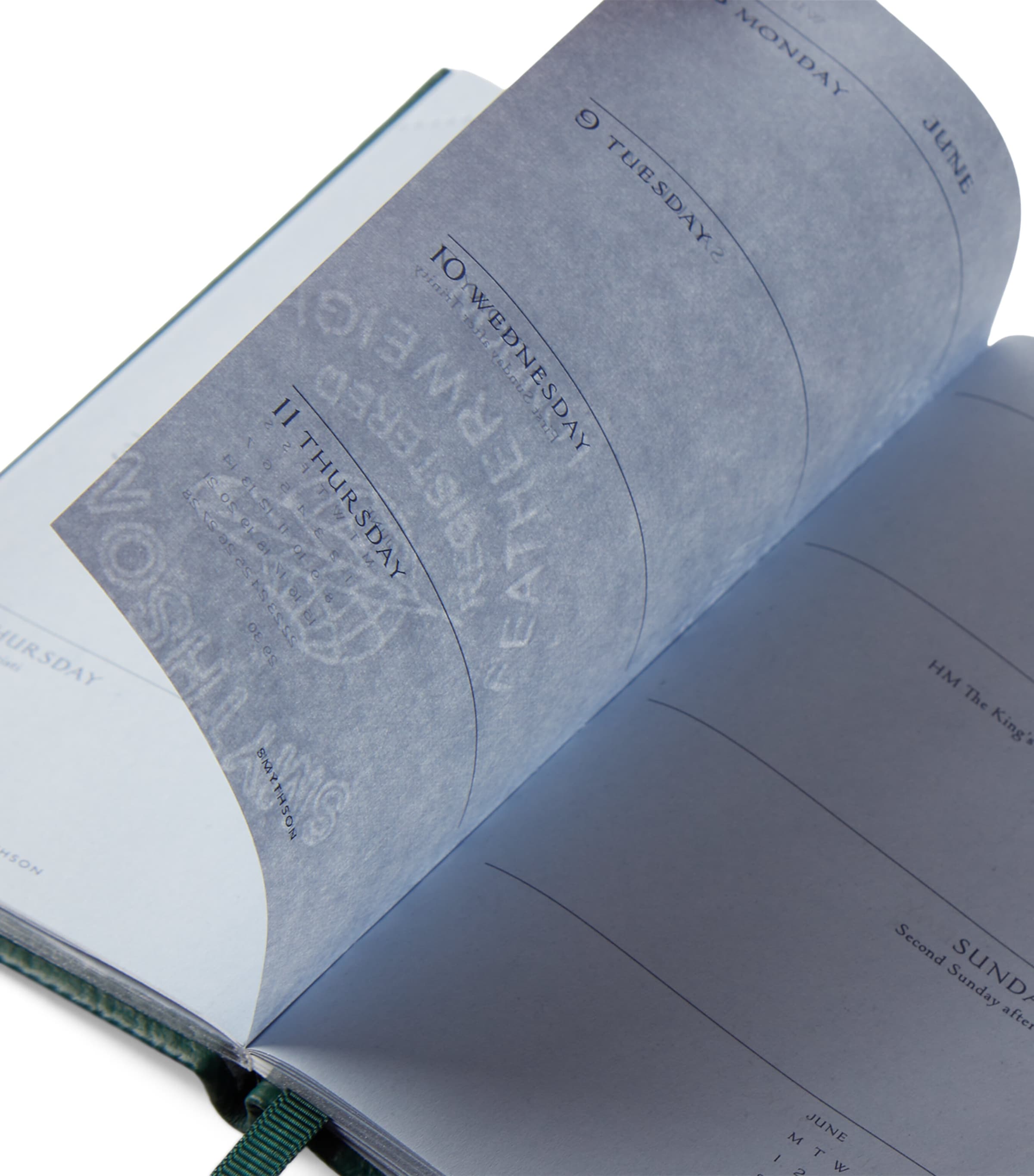 Panama Leather Weekly Diary 2026 FOREST GREEN Image 3