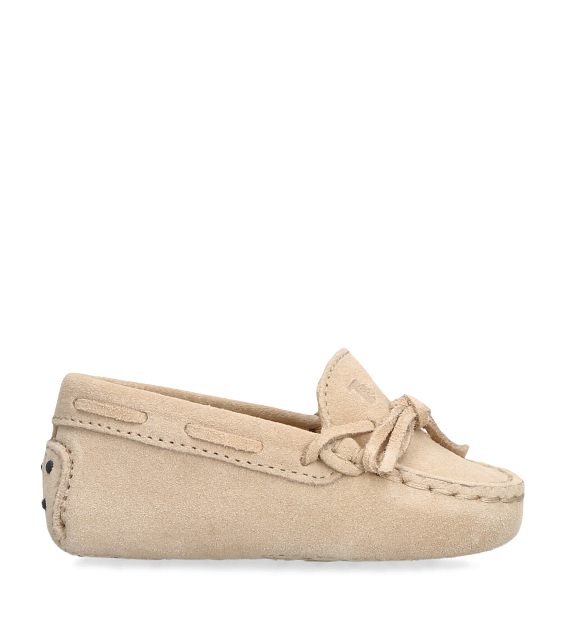 Tod's Suede Gommini Loafers In Beige