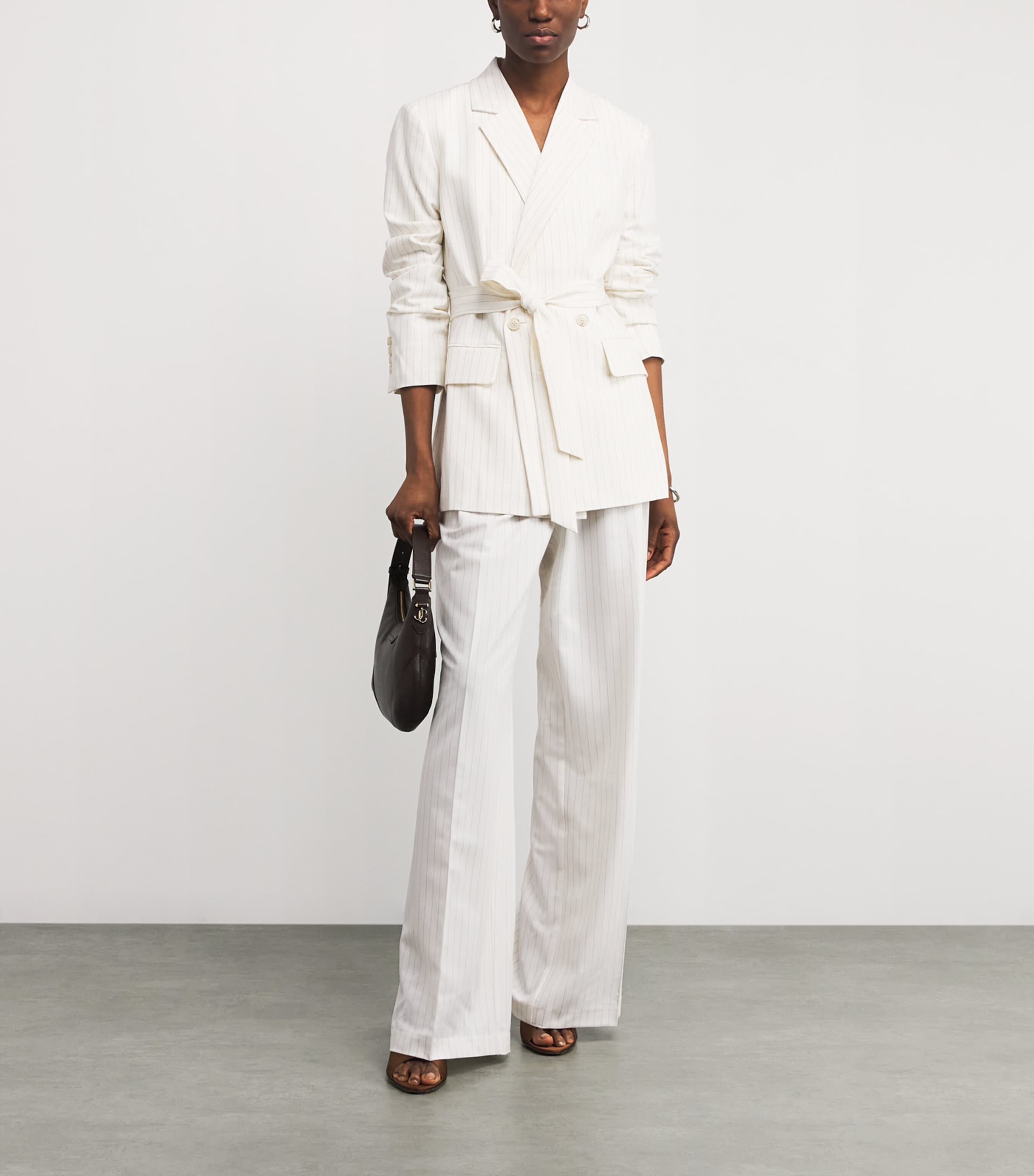 Stripe Essential Suiting Blazer CHESTNUT PIN STRIPE Image 2