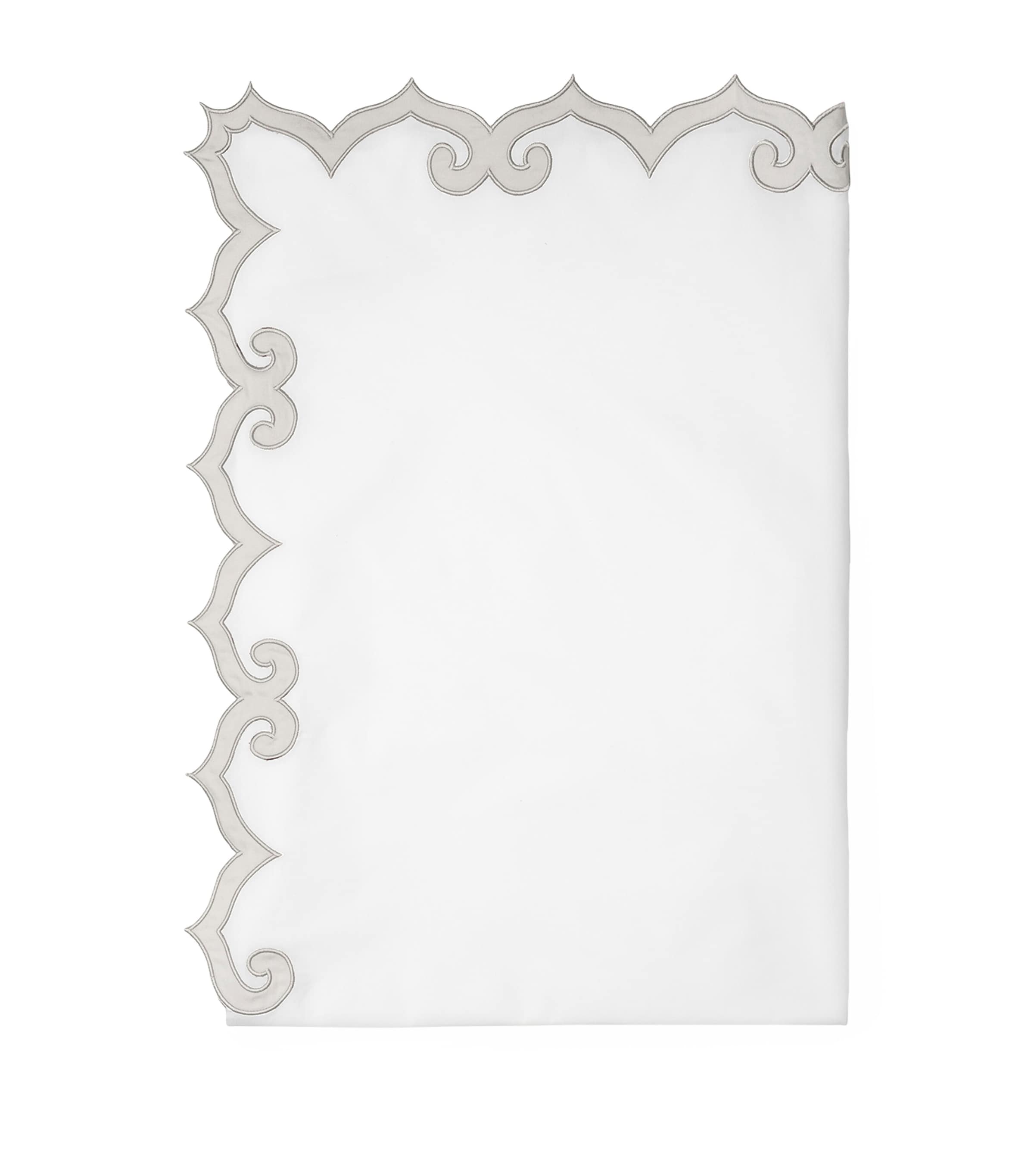 Pratesi Marrakesh King Flat Sheet In Silver