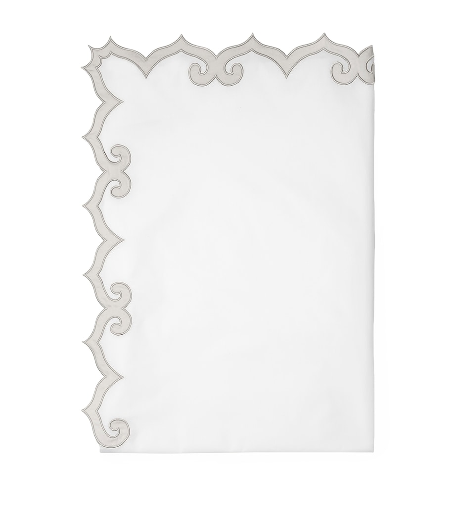 Marrakesh King Flat Sheet (275cm x 275cm) WHITE/STERLING Image 1