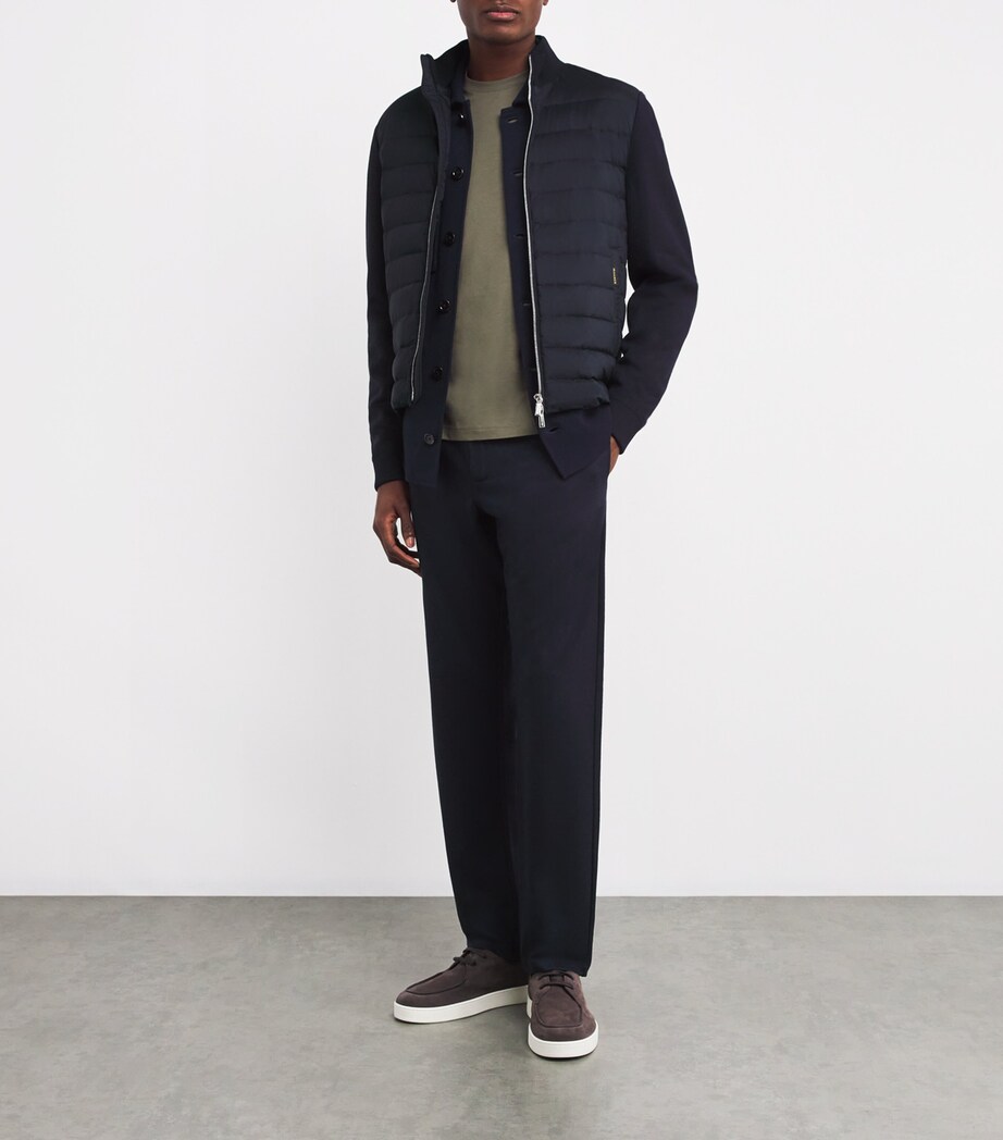 Quilted Bomber Jacket DARK BLU U0402 Image 2