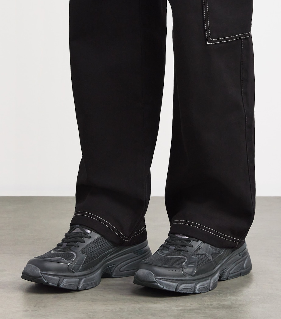 Leather Light Star Sneakers BLACK Image 2