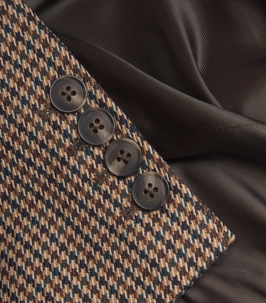 Wool-Blend Houndstooth Quentin Blazer BROWN MULTI Image 5