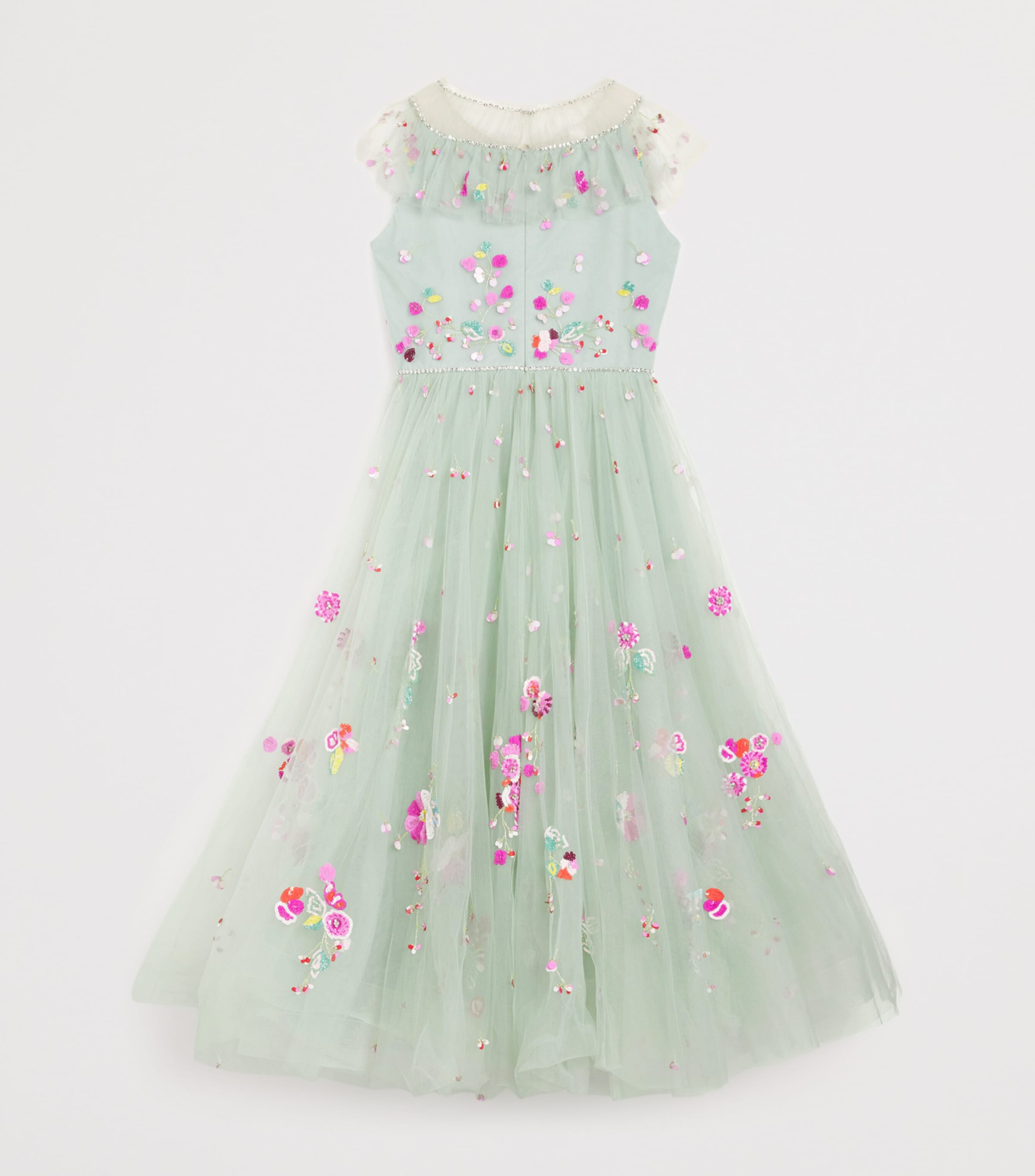 Tulle Pansy Dress (6-12 Years) 1054 EAU DU NIL Image 2