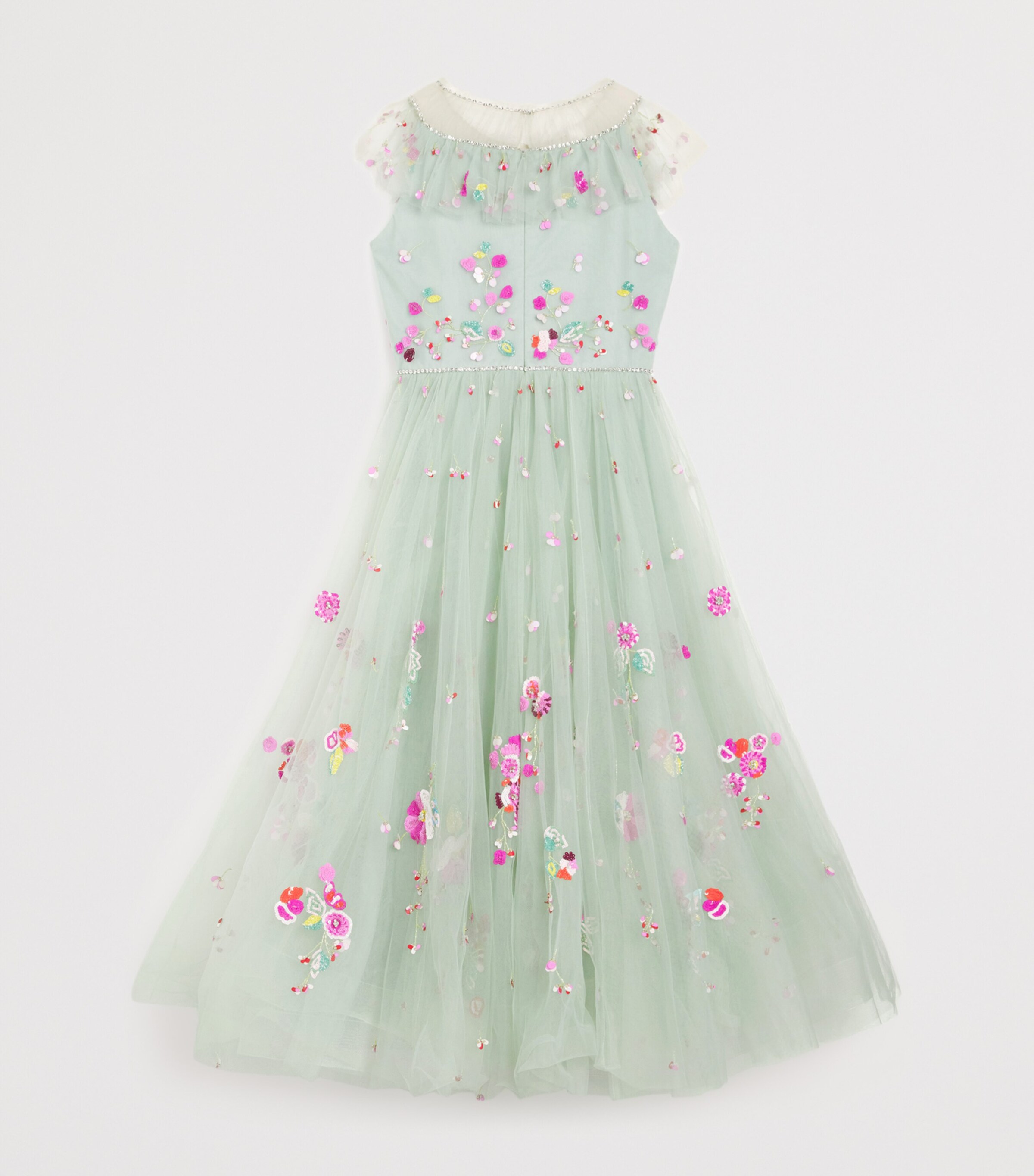 Jenny Packham Kids Tulle Pansy Dress - Green - 8 Years