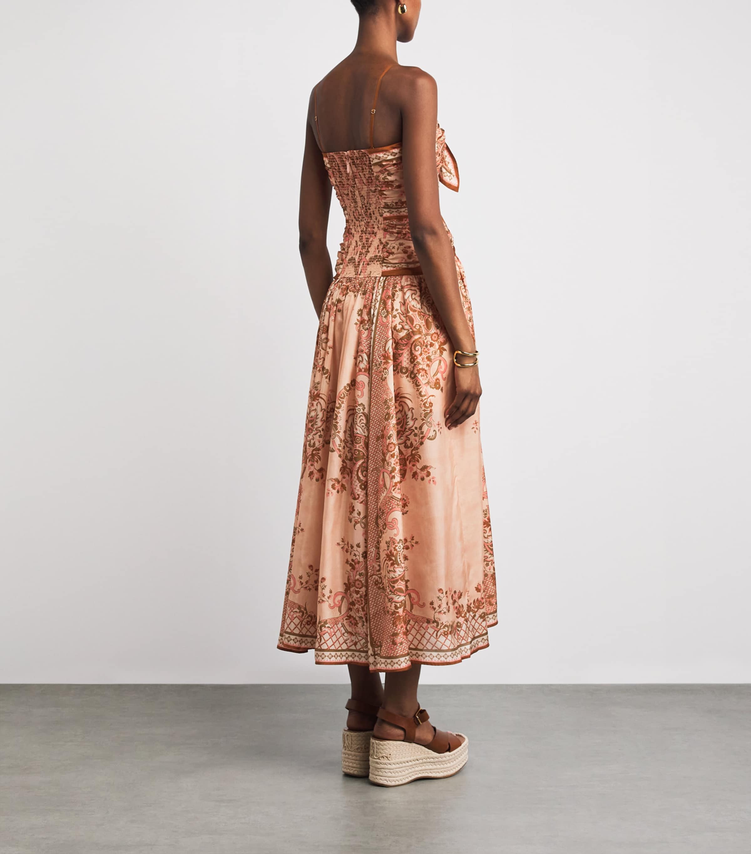 Zimmermann Womens Silk Paisley Aster Midi Dress Ppsfl Pink Psly Flrl Image 4