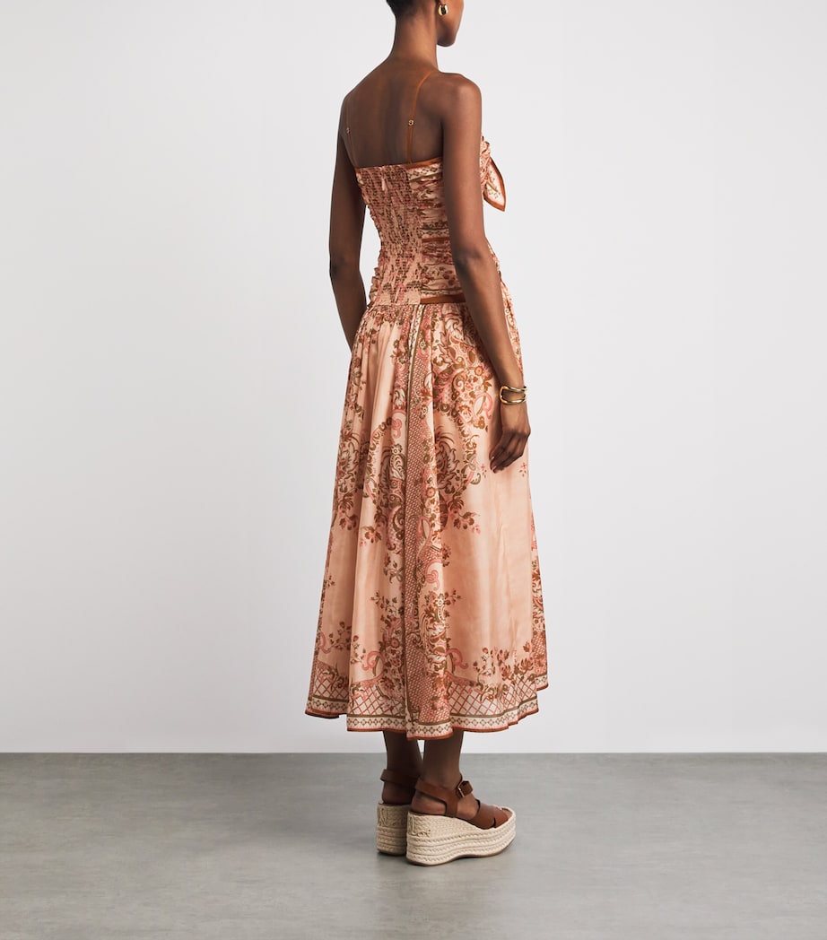 Zimmermann Womens Silk Paisley Aster Midi Dress Ppsfl Pink Psly Flrl Image 4